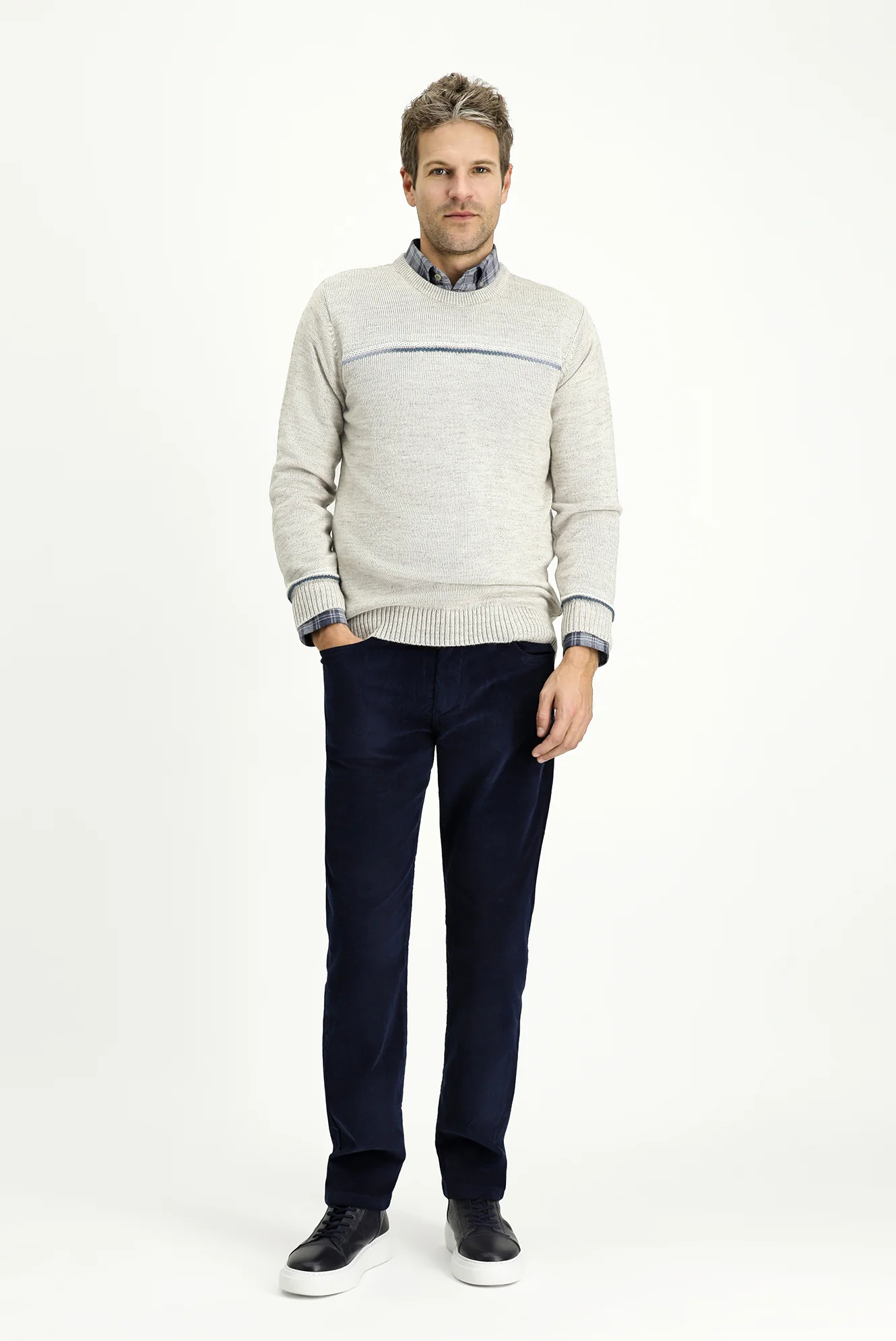 Taş Bisiklet Yaka Regular Fit Desenli Triko Kazak - Image 2