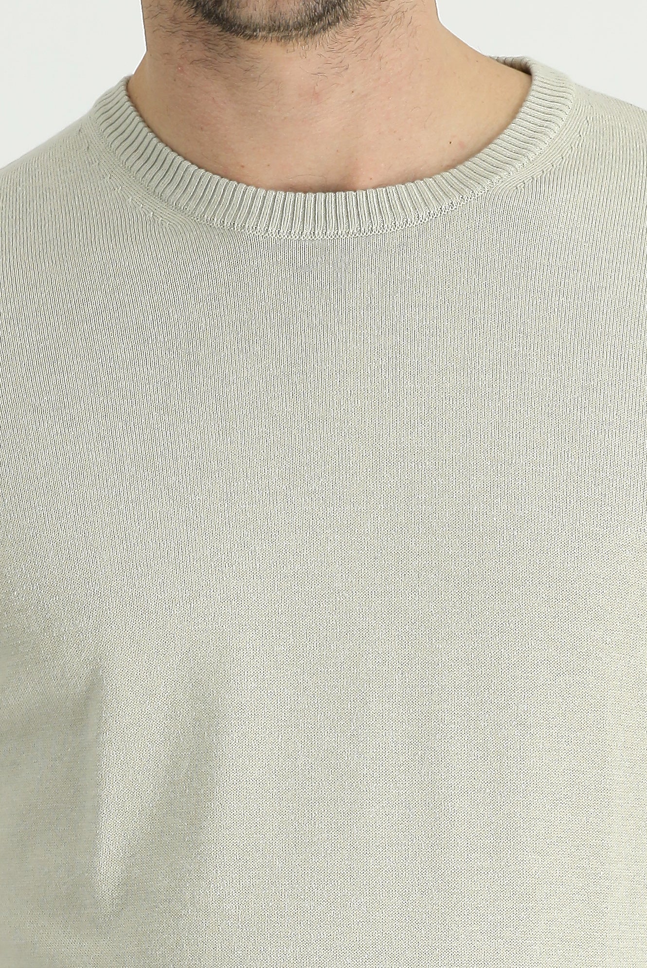 Taş Bisiklet Yaka Regular Fit Pamuklu Triko Kazak - Image 4