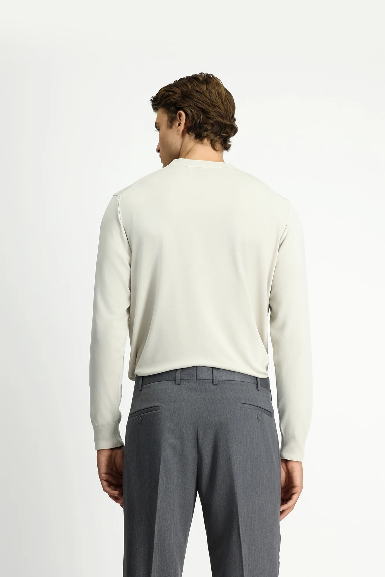 Taş Bisiklet Yaka Regular Fit Triko Kazak - Image 5