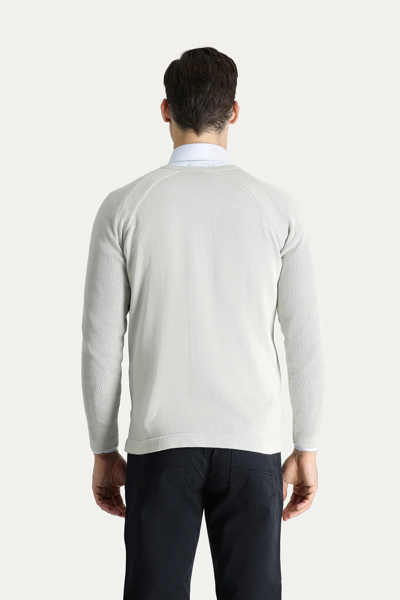 Taş Bisiklet Yaka Slim Fit Desenli Pamuklu Triko Kazak - Image 3