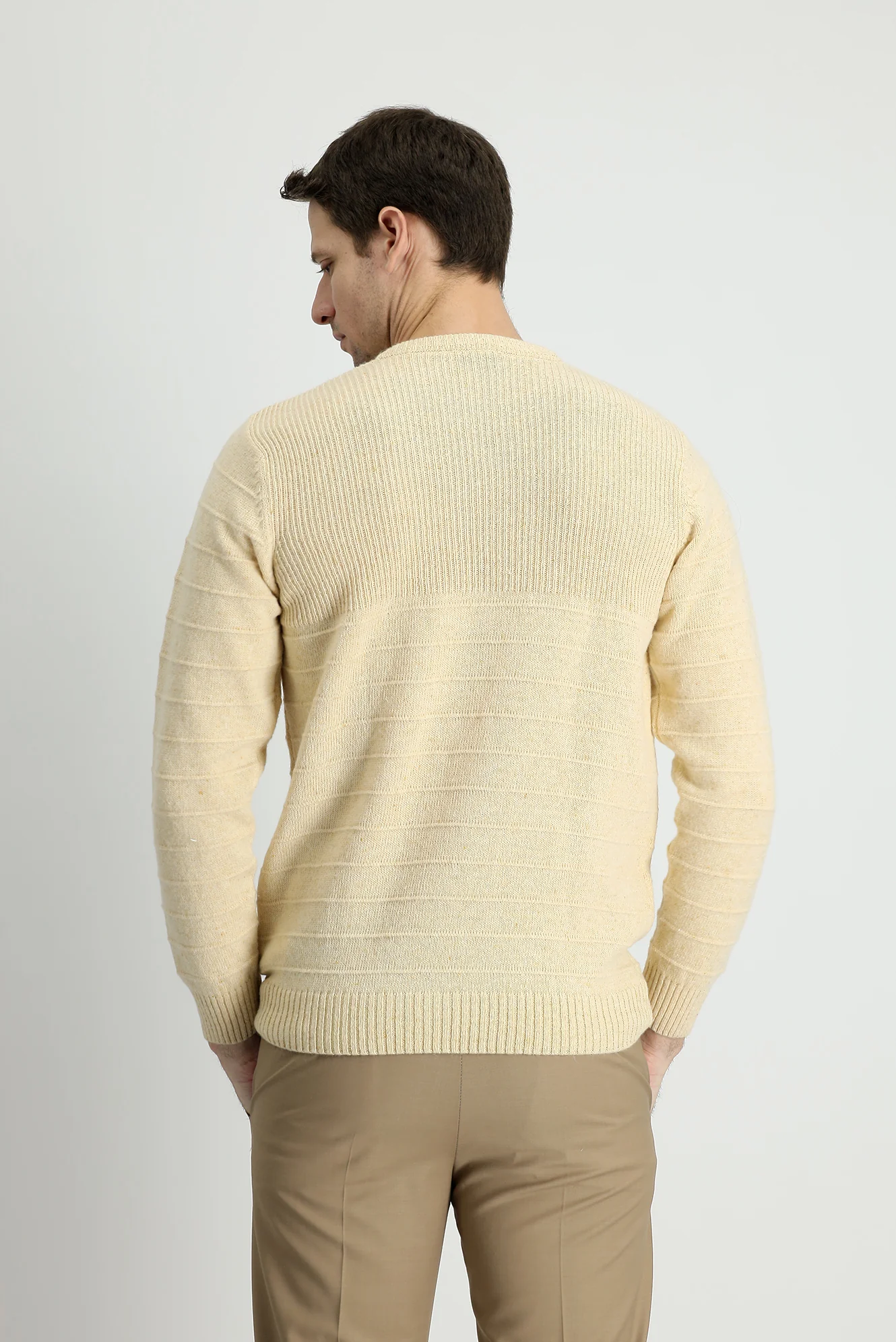 Taş Bisiklet Yaka Slim Fit Dar Kesim Desenli Triko Kazak - Image 3