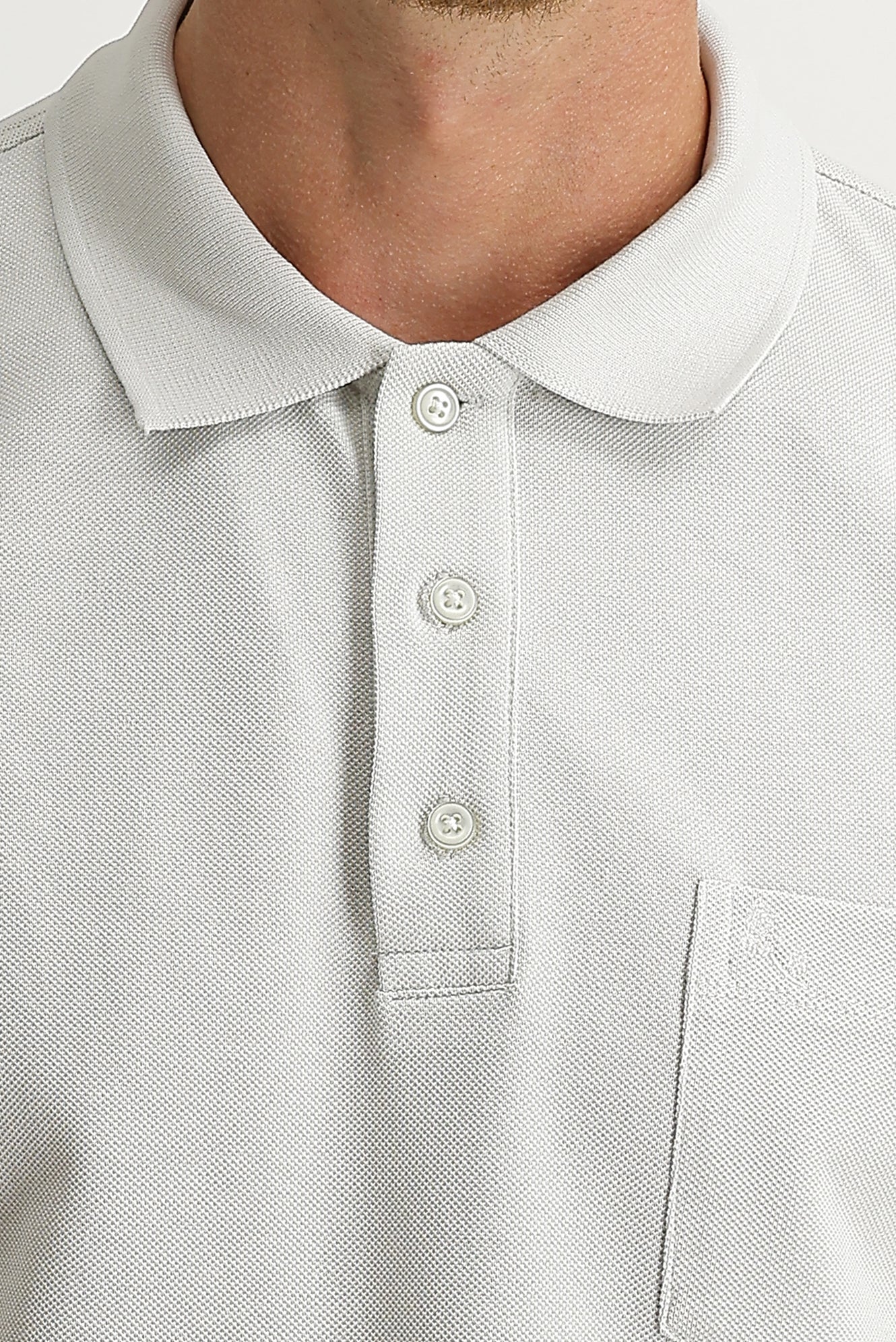 Taş Cepli Polo Yaka Regular Fit Pamuk Tişört - Image 3