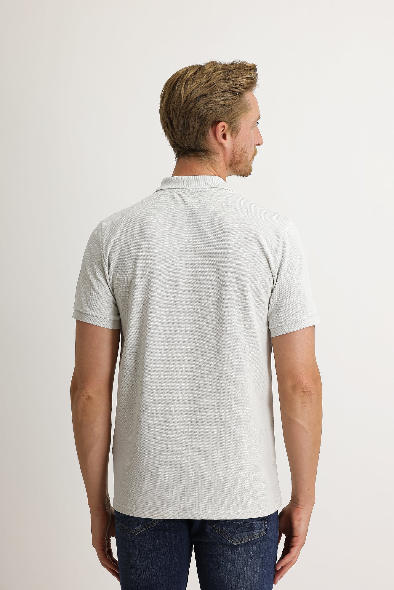 Taş Cepli Polo Yaka Regular Fit Pamuk Tişört - Image 4