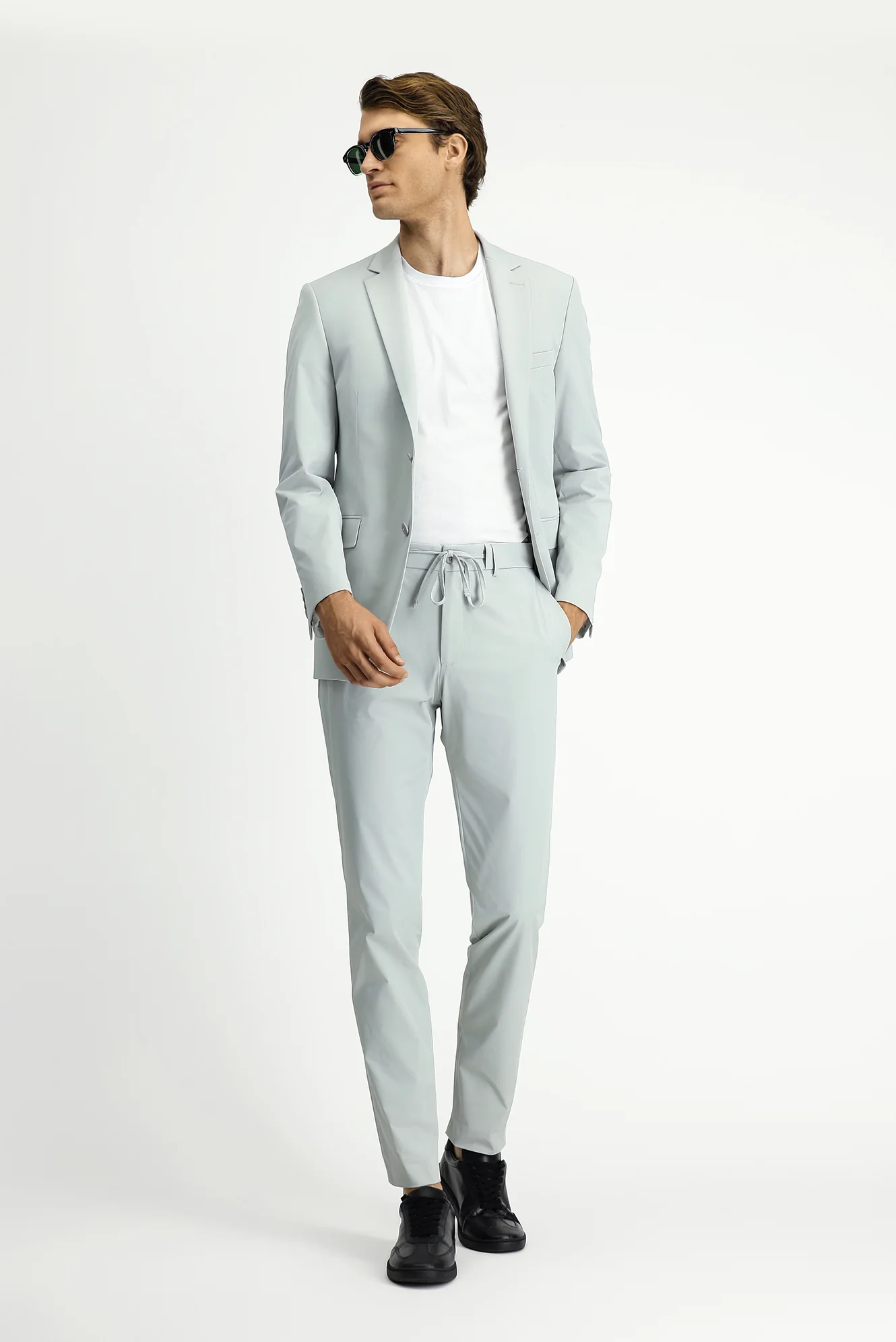 Taş Techno-Line 7 Drop Super Slim Fit Eksra Dar Kesim Beli Lastikli İpli Çantalı Likralı Takım Elbise - Image 3