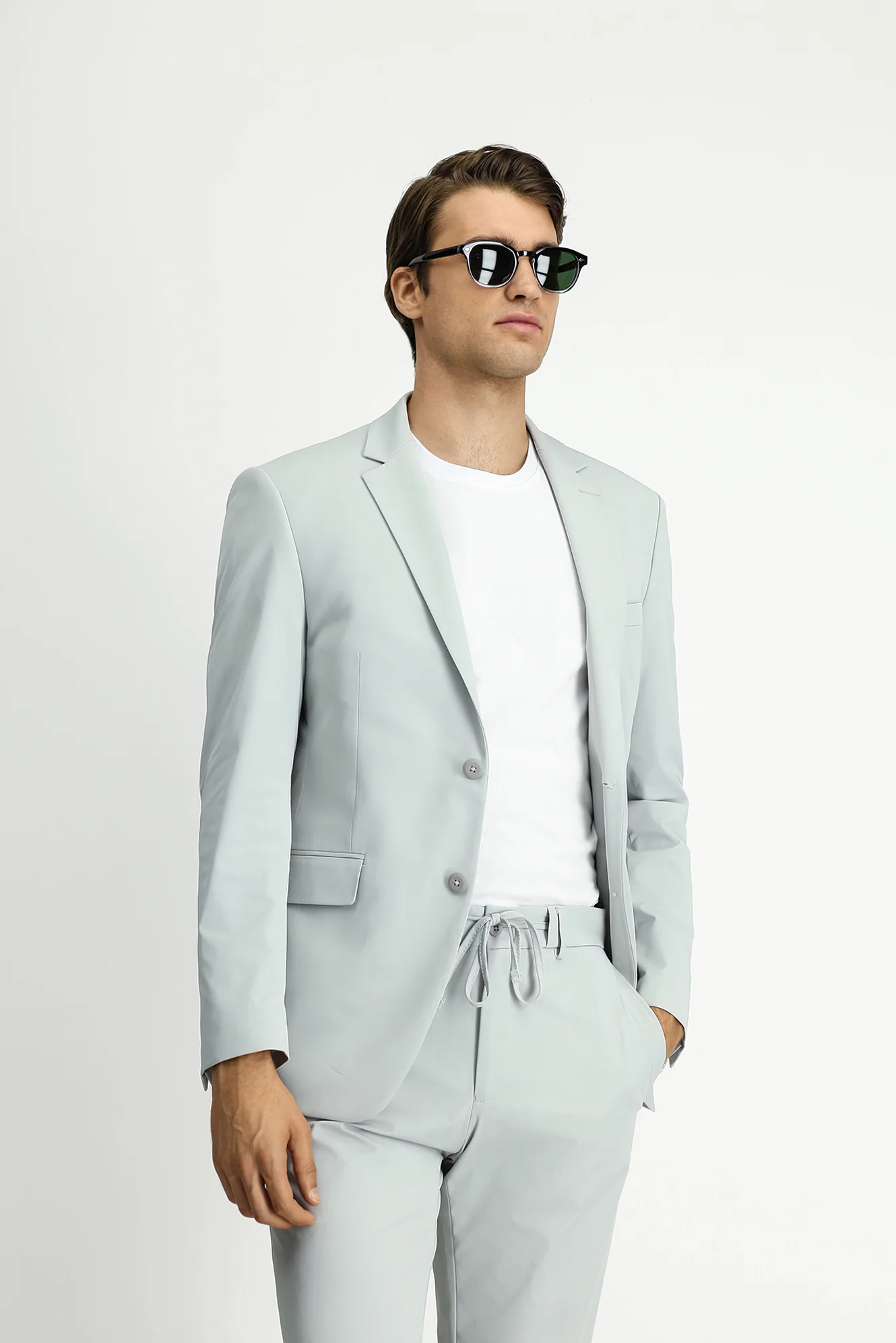 Taş Techno-Line 7 Drop Super Slim Fit Eksra Dar Kesim Beli Lastikli İpli Çantalı Likralı Takım Elbise - Image 4