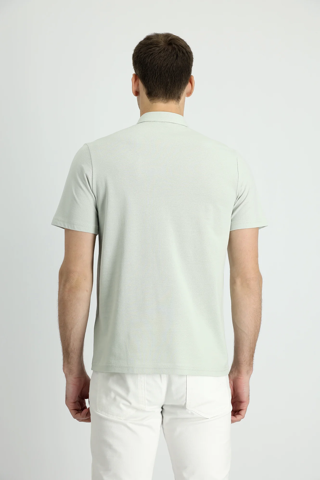 Taş Polo Yaka Regular Fit Pamuk Tişört - Image 2