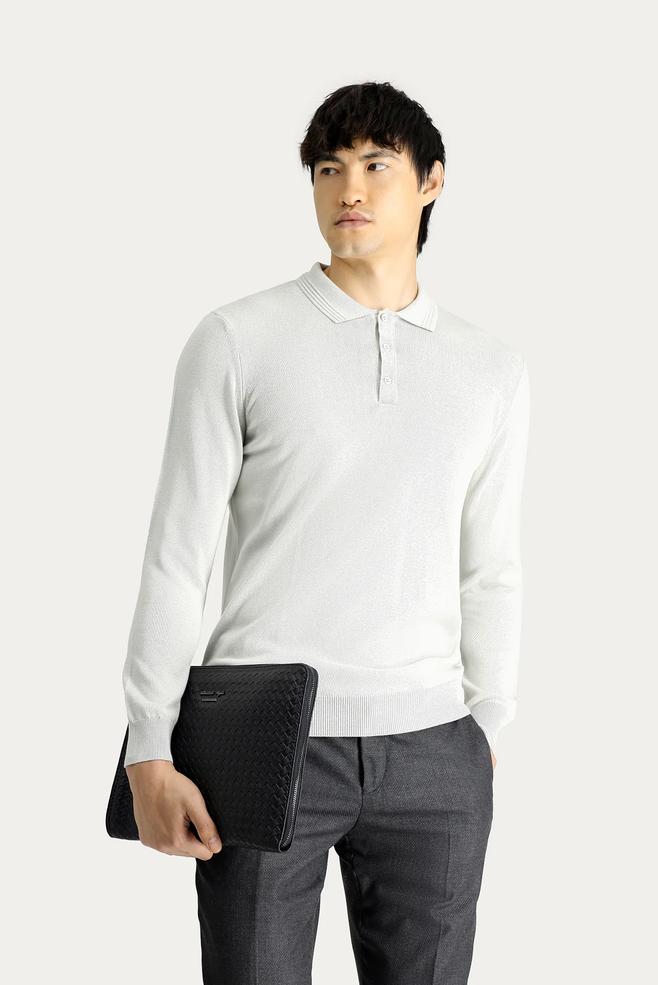 Taş Polo Yaka Regular Fit Pamuklu Triko Kazak