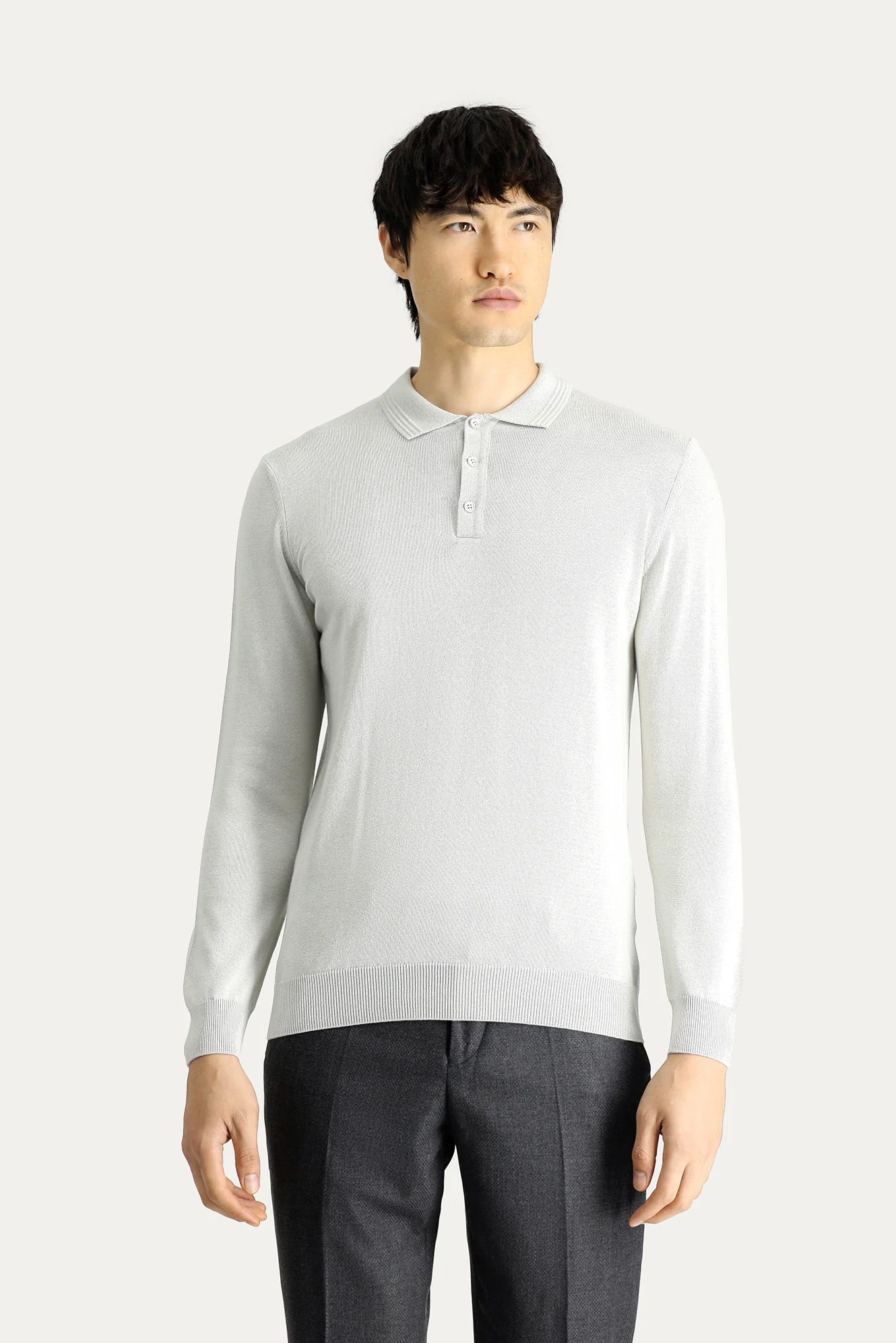 Taş Polo Yaka Regular Fit Pamuklu Triko Kazak - Image 3