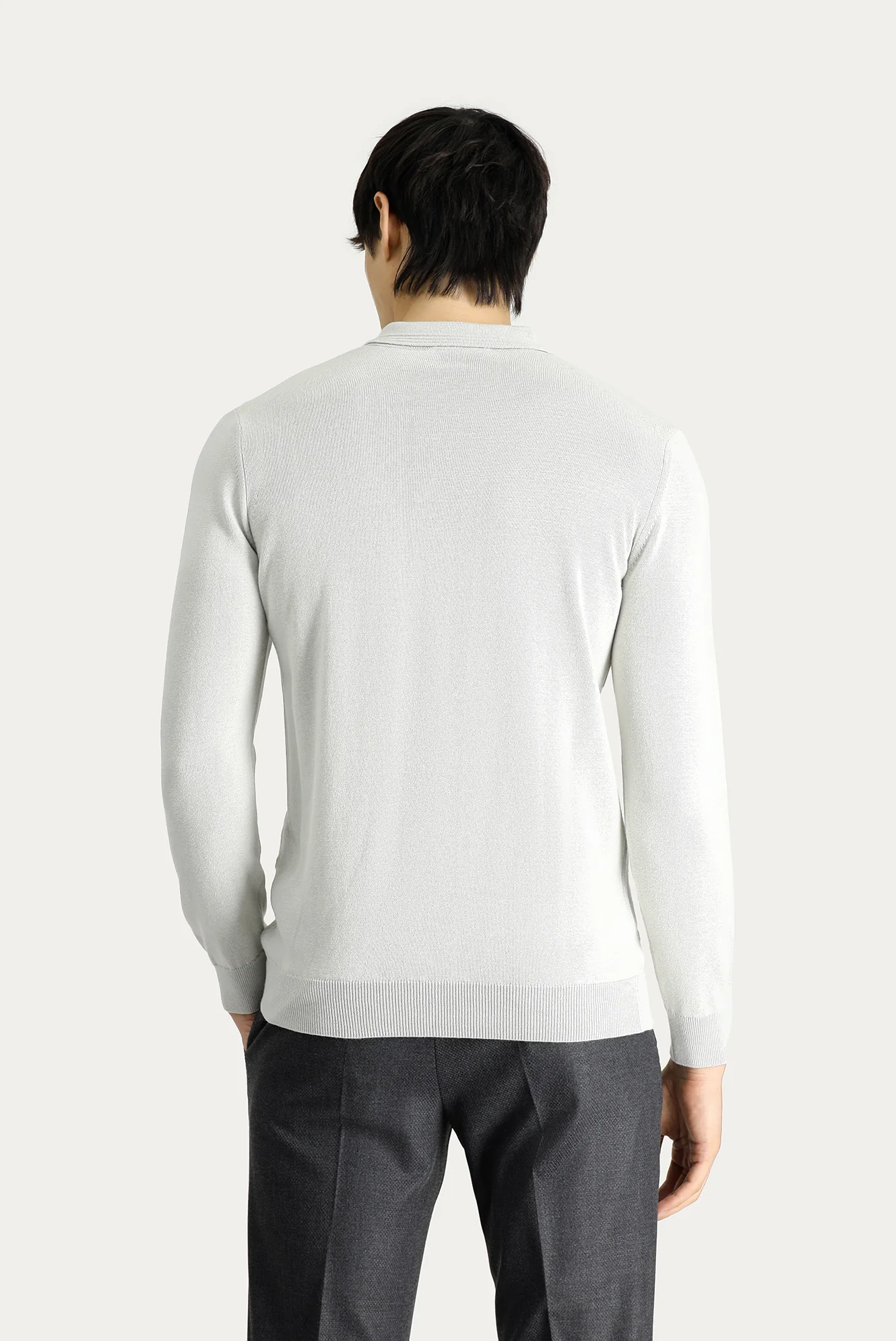 Taş Polo Yaka Regular Fit Pamuklu Triko Kazak - Image 4