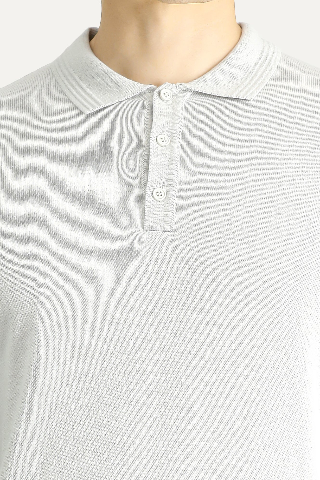 Taş Polo Yaka Regular Fit Pamuklu Triko Kazak - Image 5