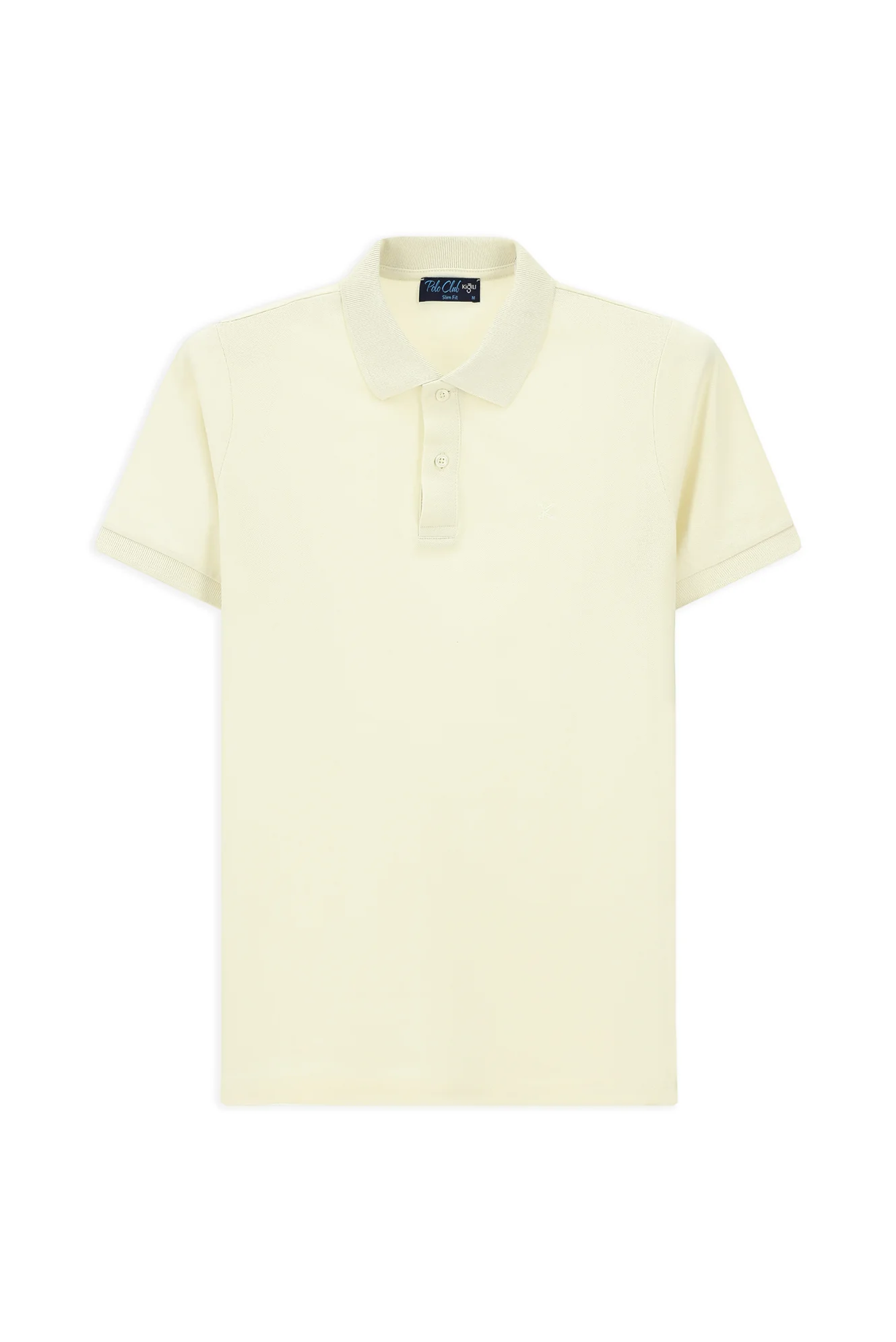 Taş Polo Yaka Slim Fit Nakışlı %100 Pamuk Tişört - Image 7