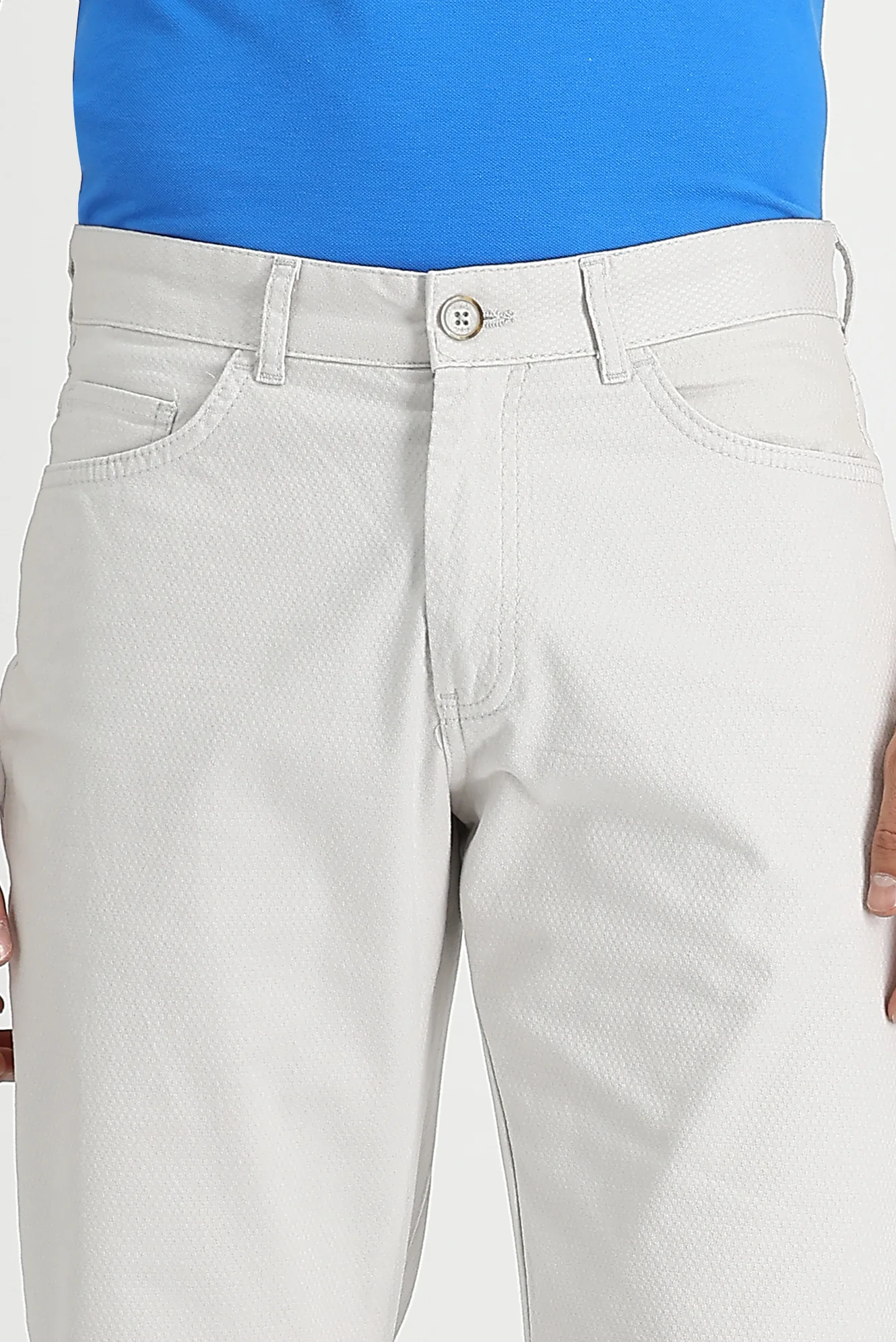 Taş Regular Fit Standart Kesim Desenli Likralı Kanvas / Chino Pantolon - Image 3