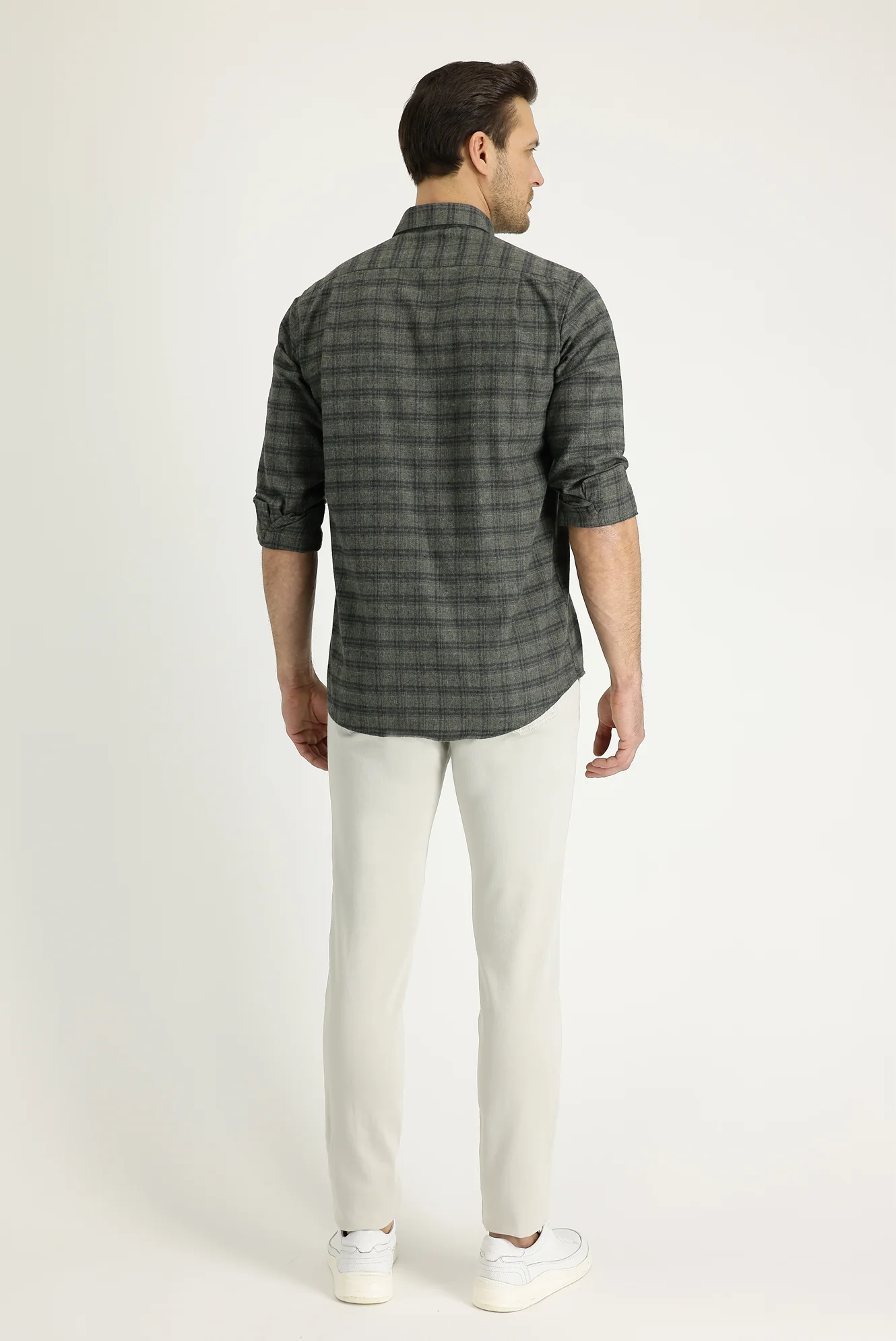 Taş Regular Fit Standart Kesim Likralı Kanvas / Chino Pantolon - Image 4