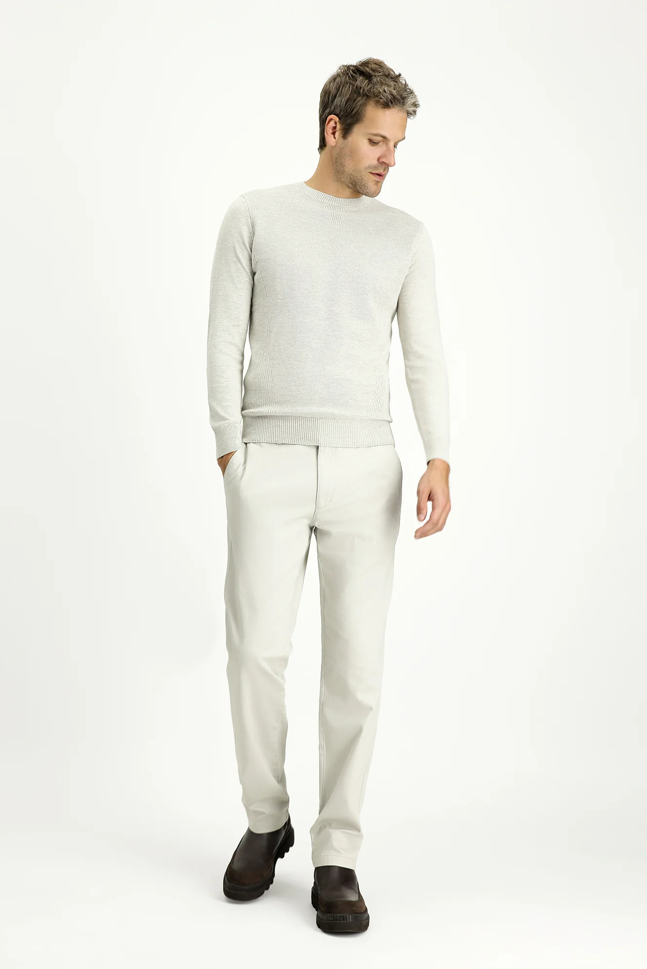 Taş Regular Fit Standart Kesim Likralı Kanvas / Chino Pantolon