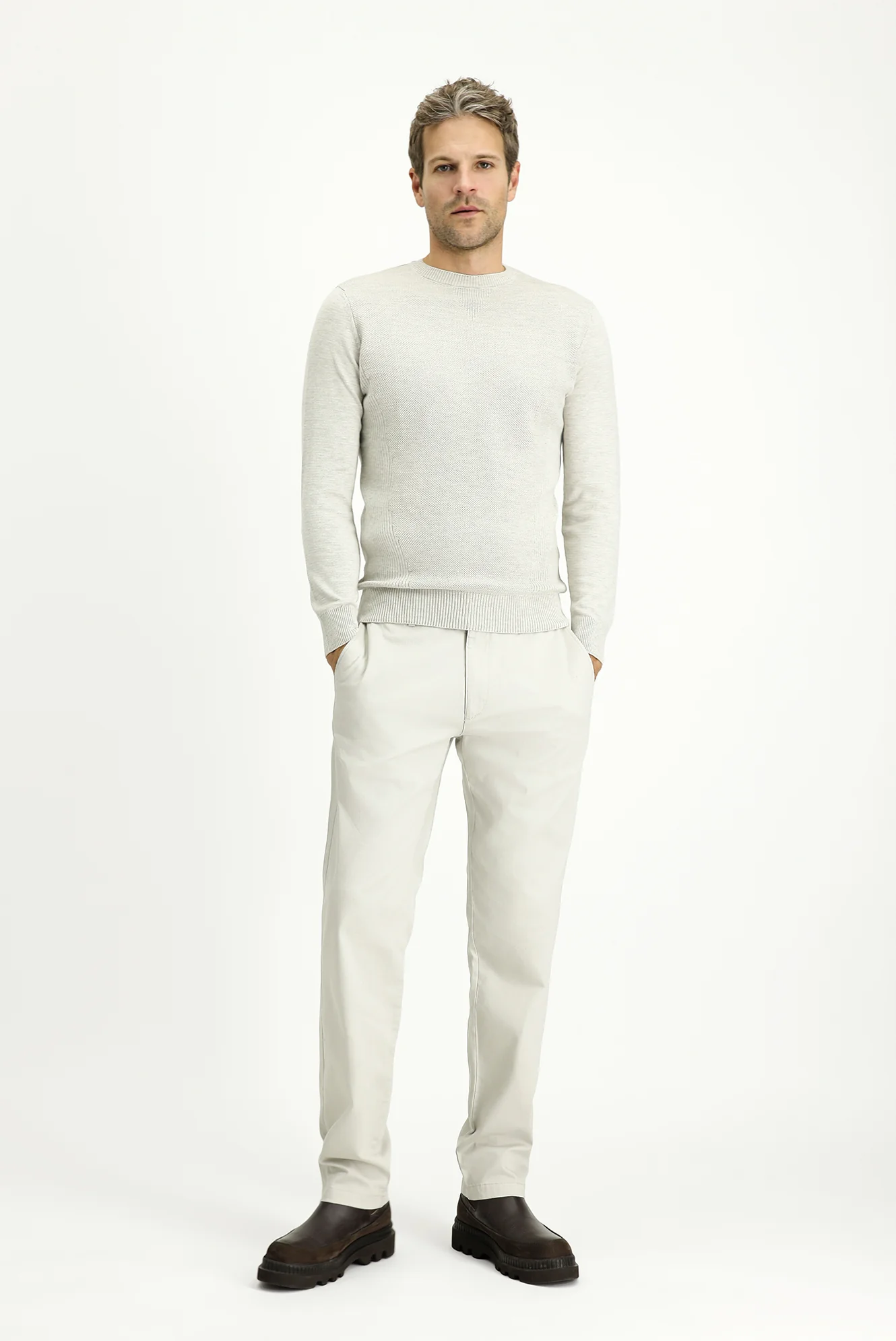 Taş Regular Fit Standart Kesim Likralı Kanvas / Chino Pantolon - Image 3