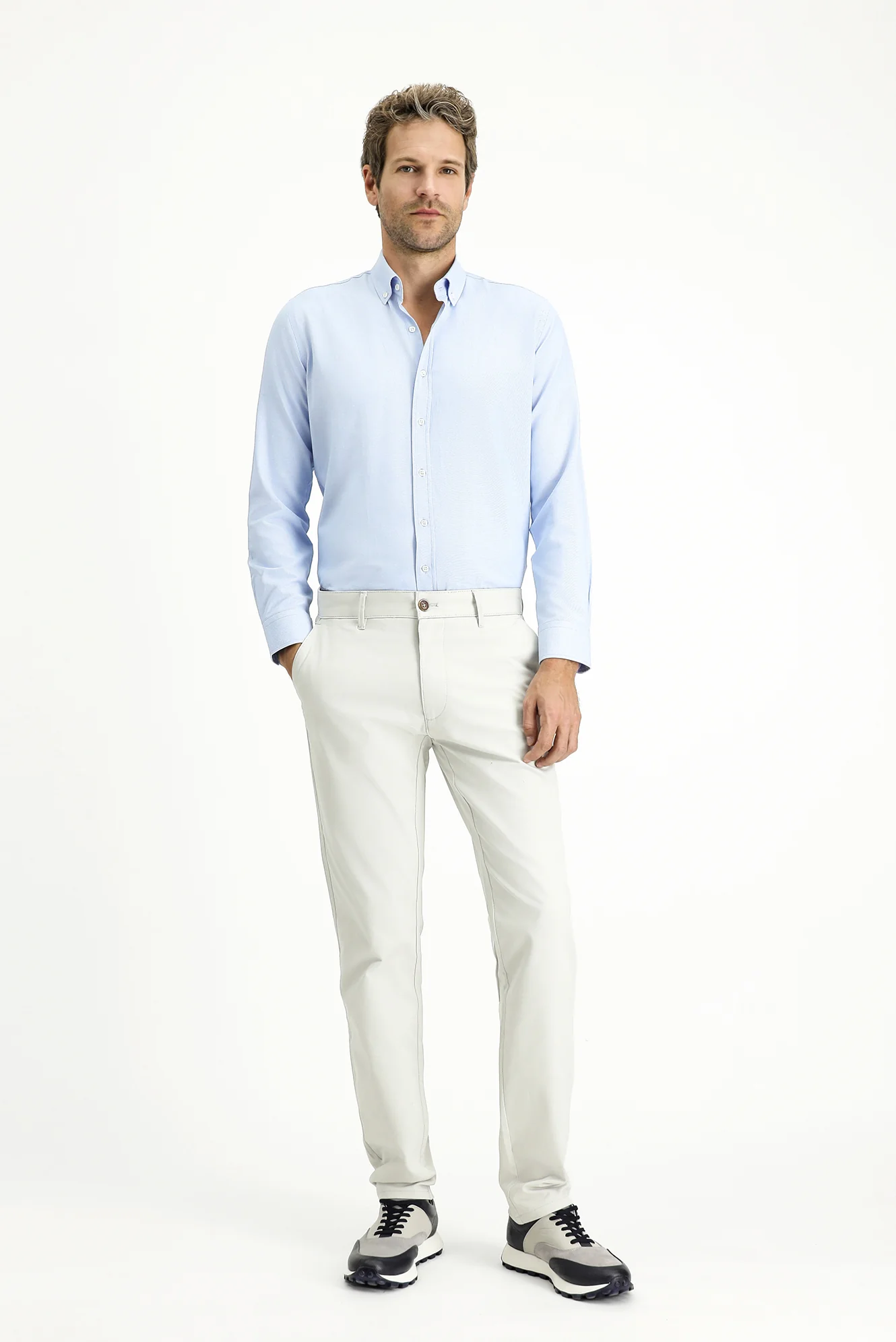 Taş Regular Fit Standart Kesim Likralı Kanvas / Chino Pantolon - Image 2