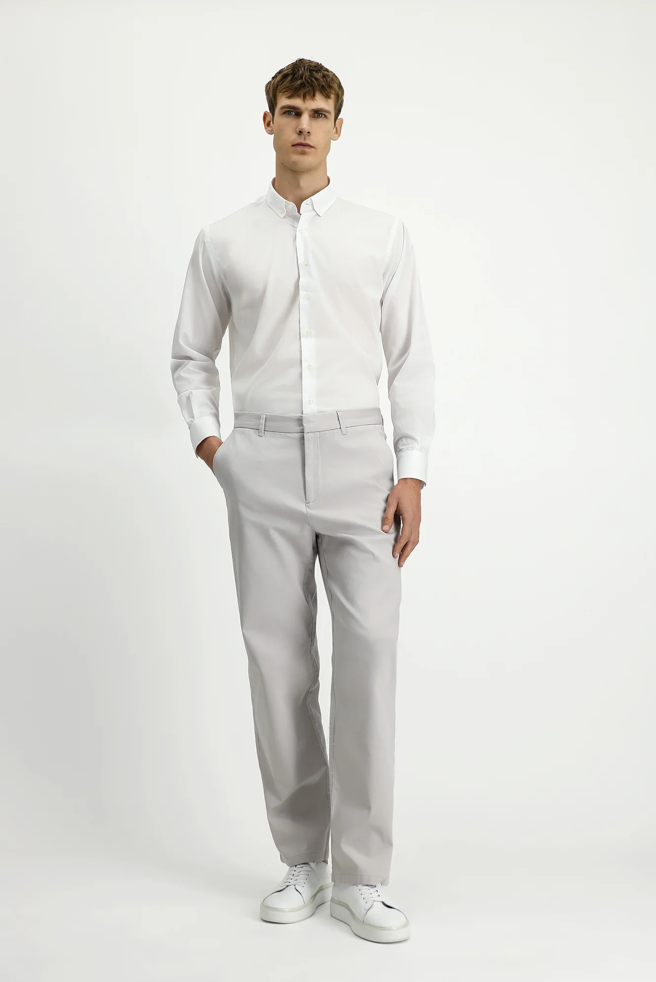 Taş Regular Fit Standart Kesim Likralı Kanvas / Chino Pantolon