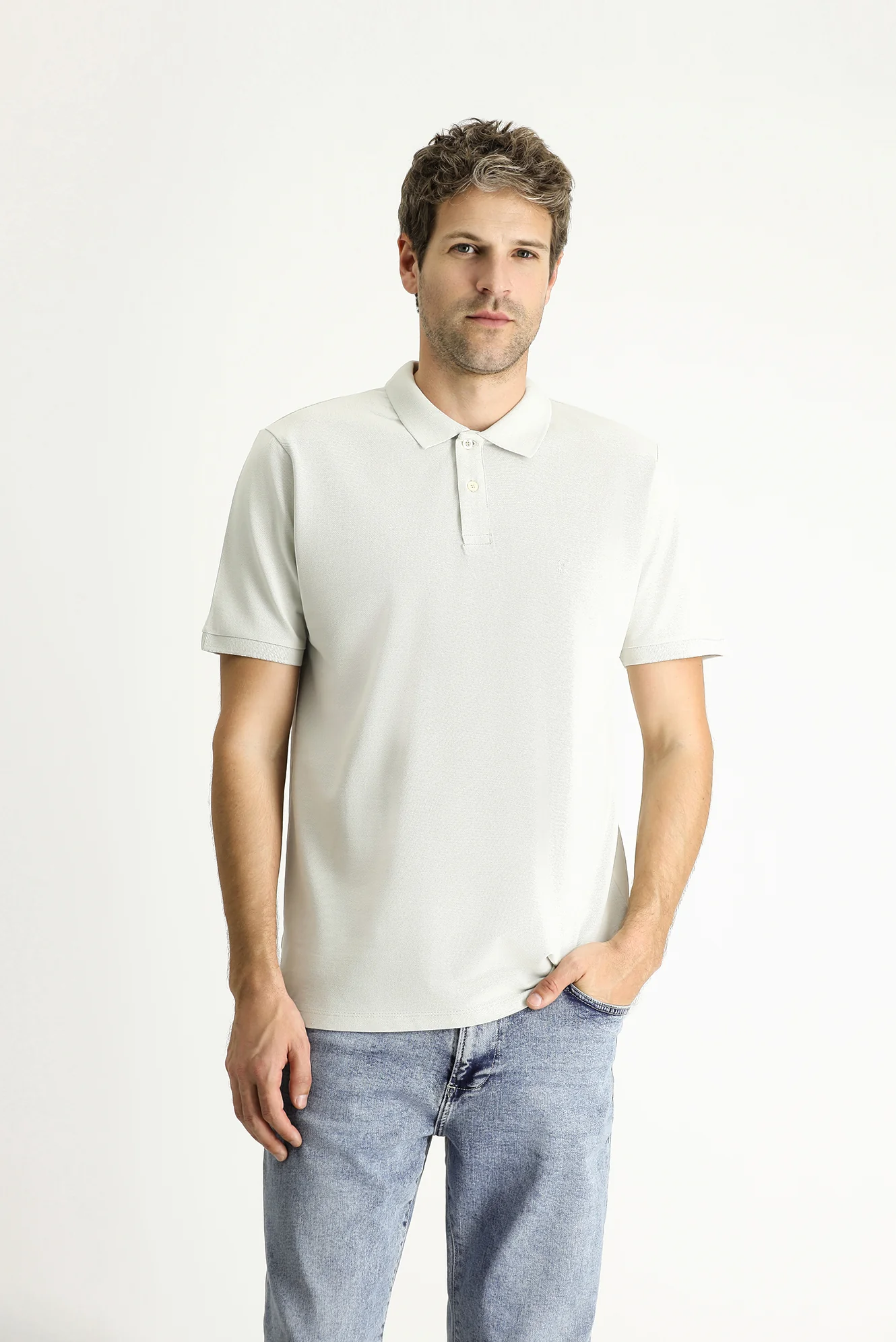 Taş Regular Fit Nakışlı Pamuk Polo Yaka Tişört - Image 3
