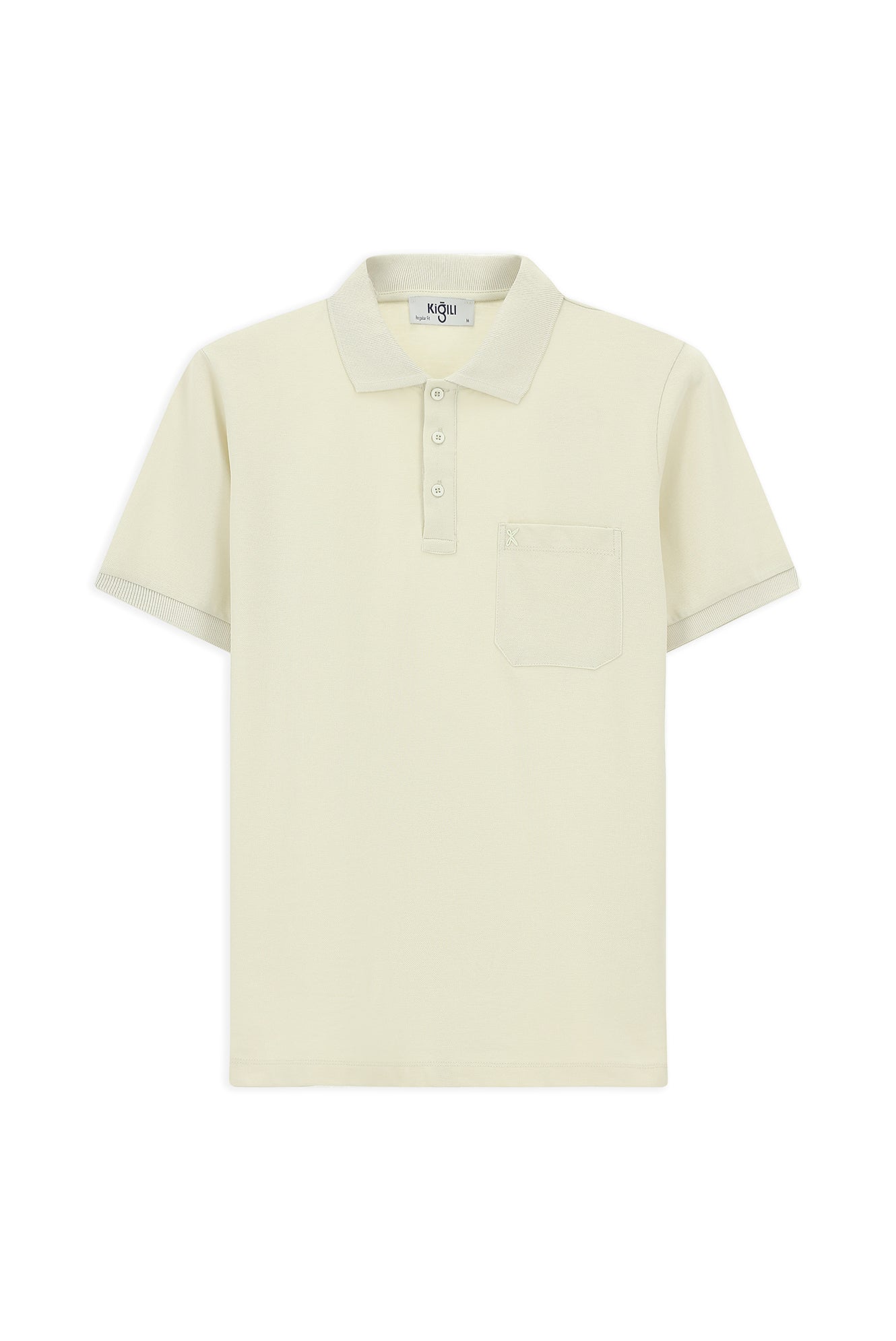 Taş Regular Fit Pamuk Nakışlı Cepli Kıvrılmaz Polo Yaka Tişört - Image 7