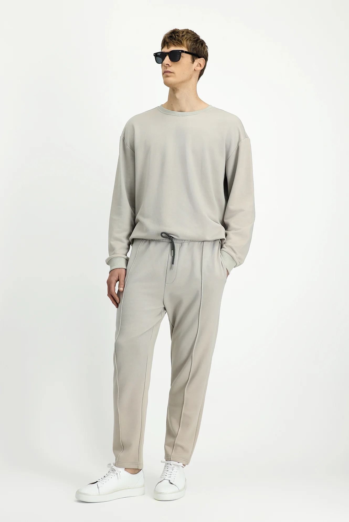 Taş Beli Lastikli İpli Cepli Pamuklu Sweatpant / Eşofman Altı - Image 3
