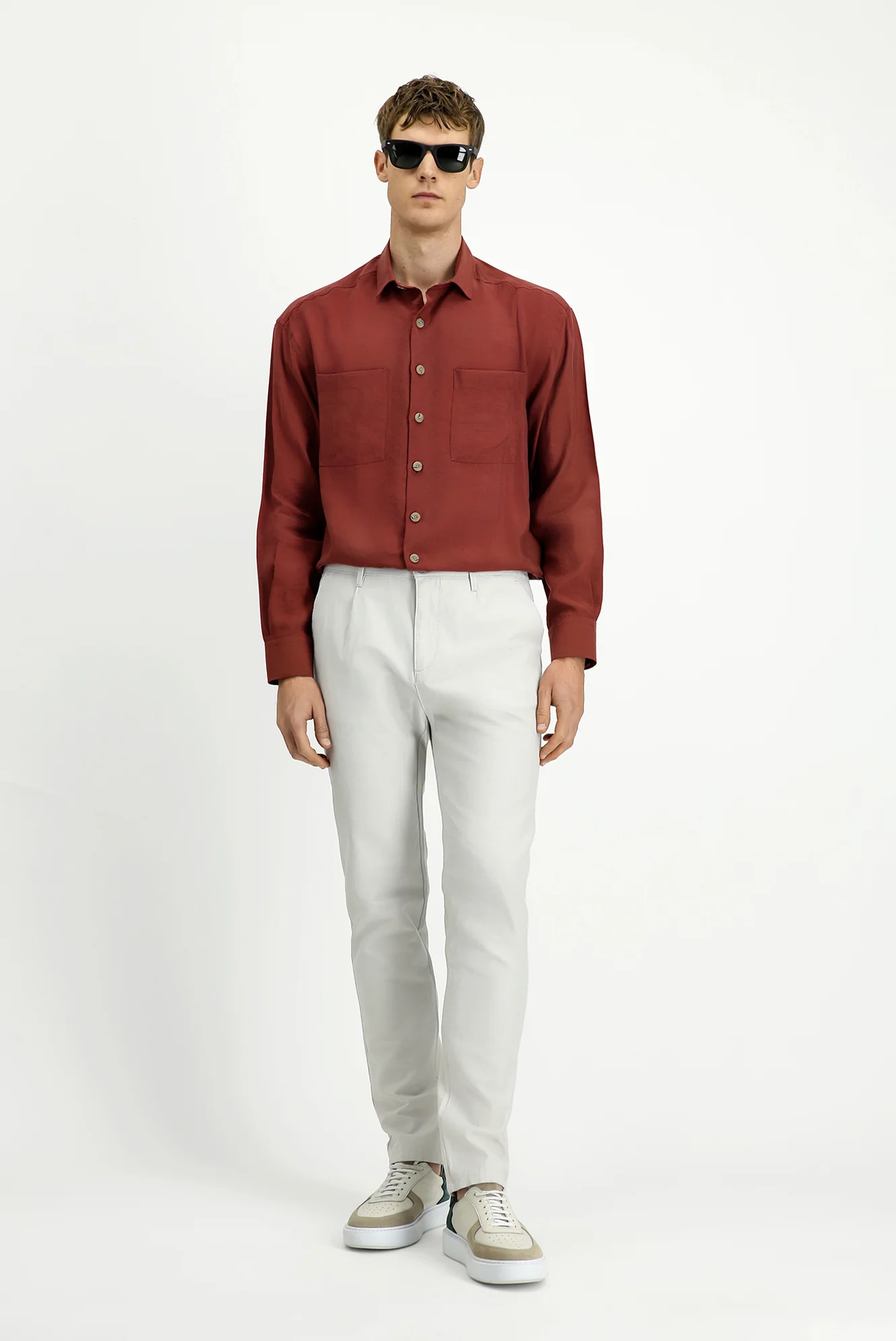 Taş Regular Fit Standart Kesim Pamuklu Kanvas / Chino Pantolon
