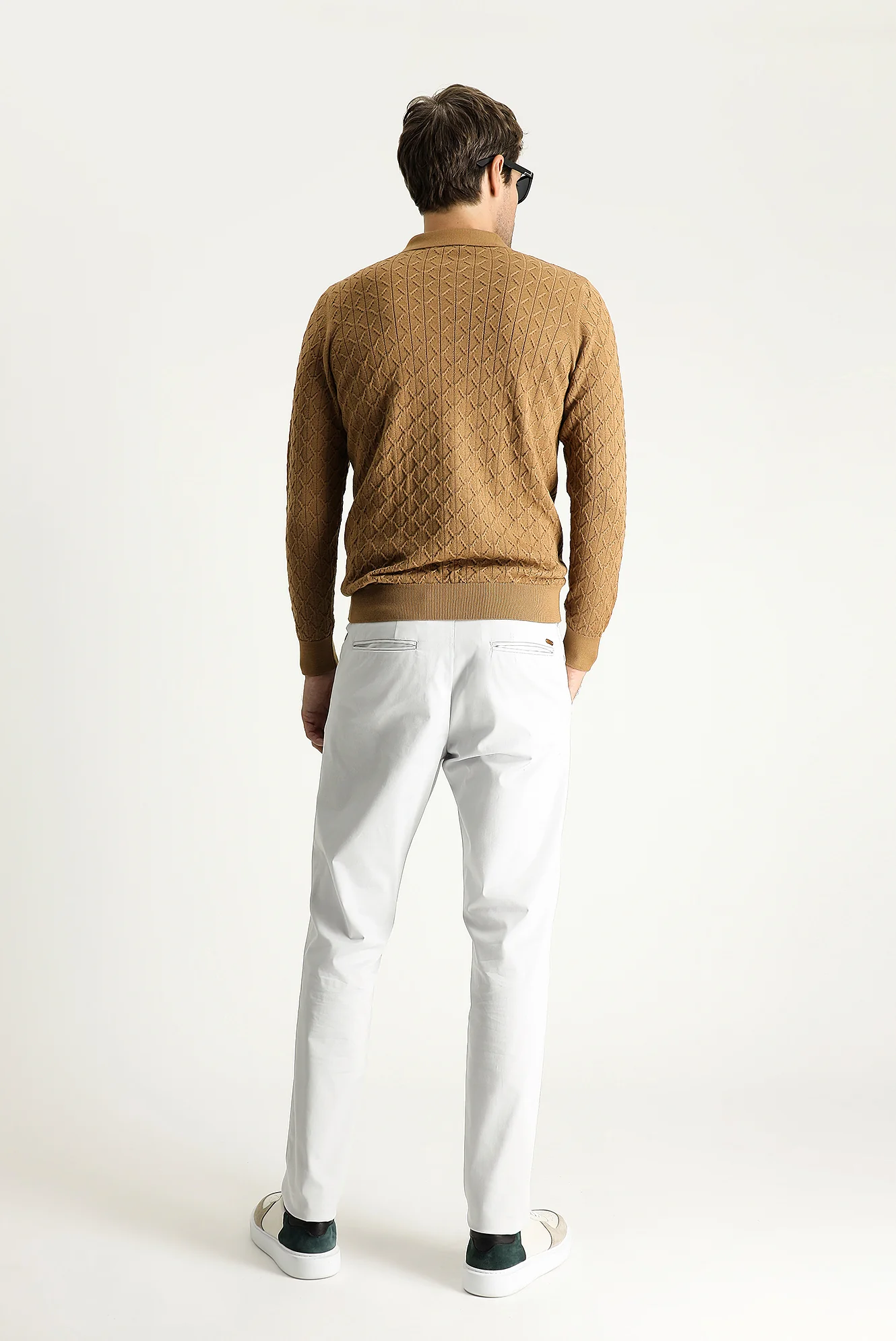 Taş Relaxed Fit Rahat Kesim Likralı Saten Kanvas / Chino Pantolon - Image 4