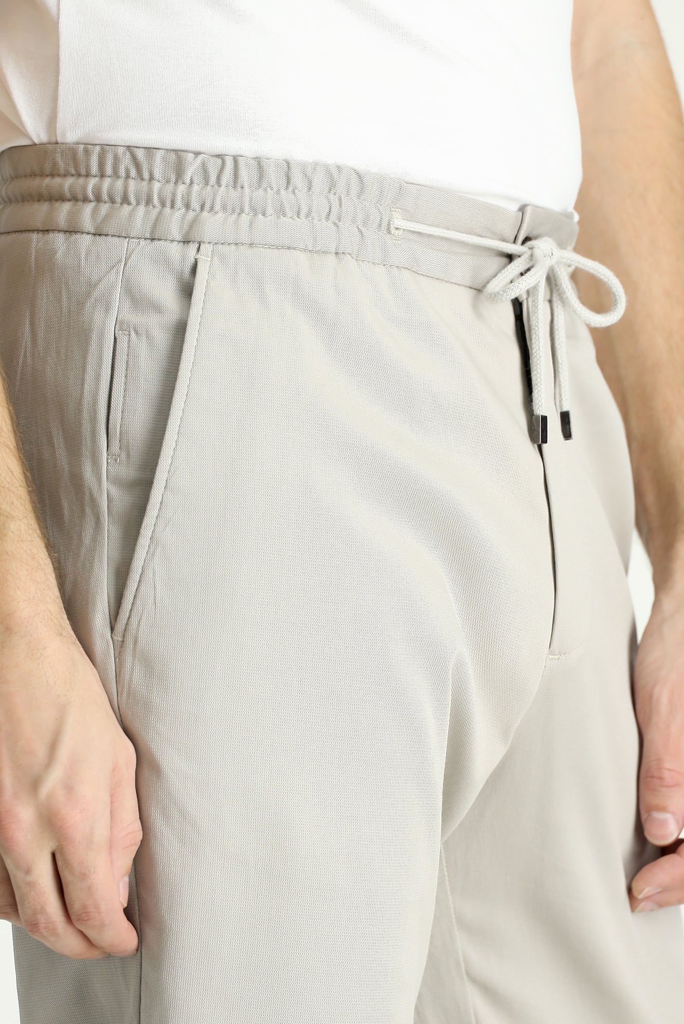 Taş Slim Fit Dar Kesim Beli Lastikli İpli Likralı Jogger Pantolon - Image 3