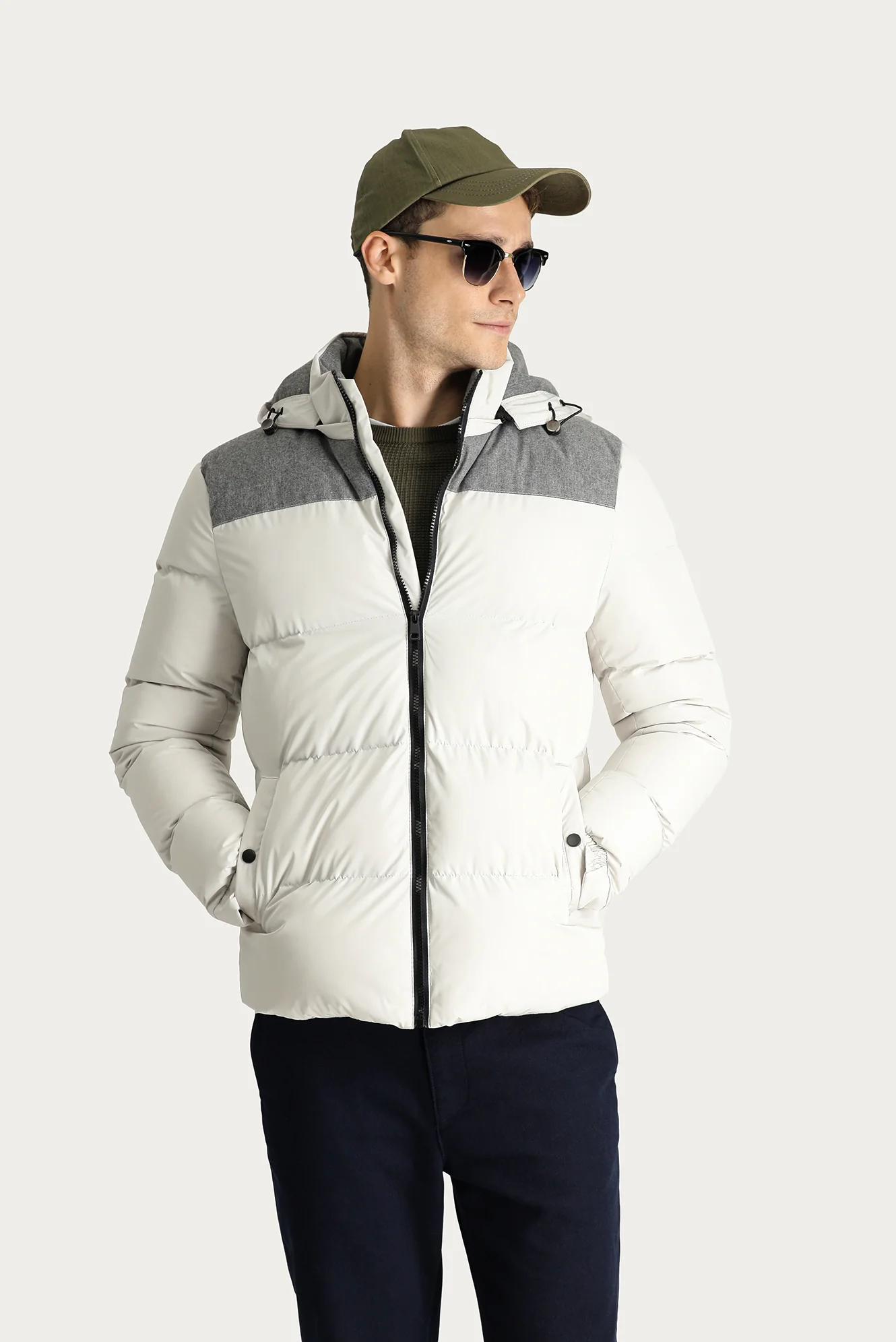 Taş Slim Fit Dar Kesim Kapüşonlu Spor Mont - Image 3