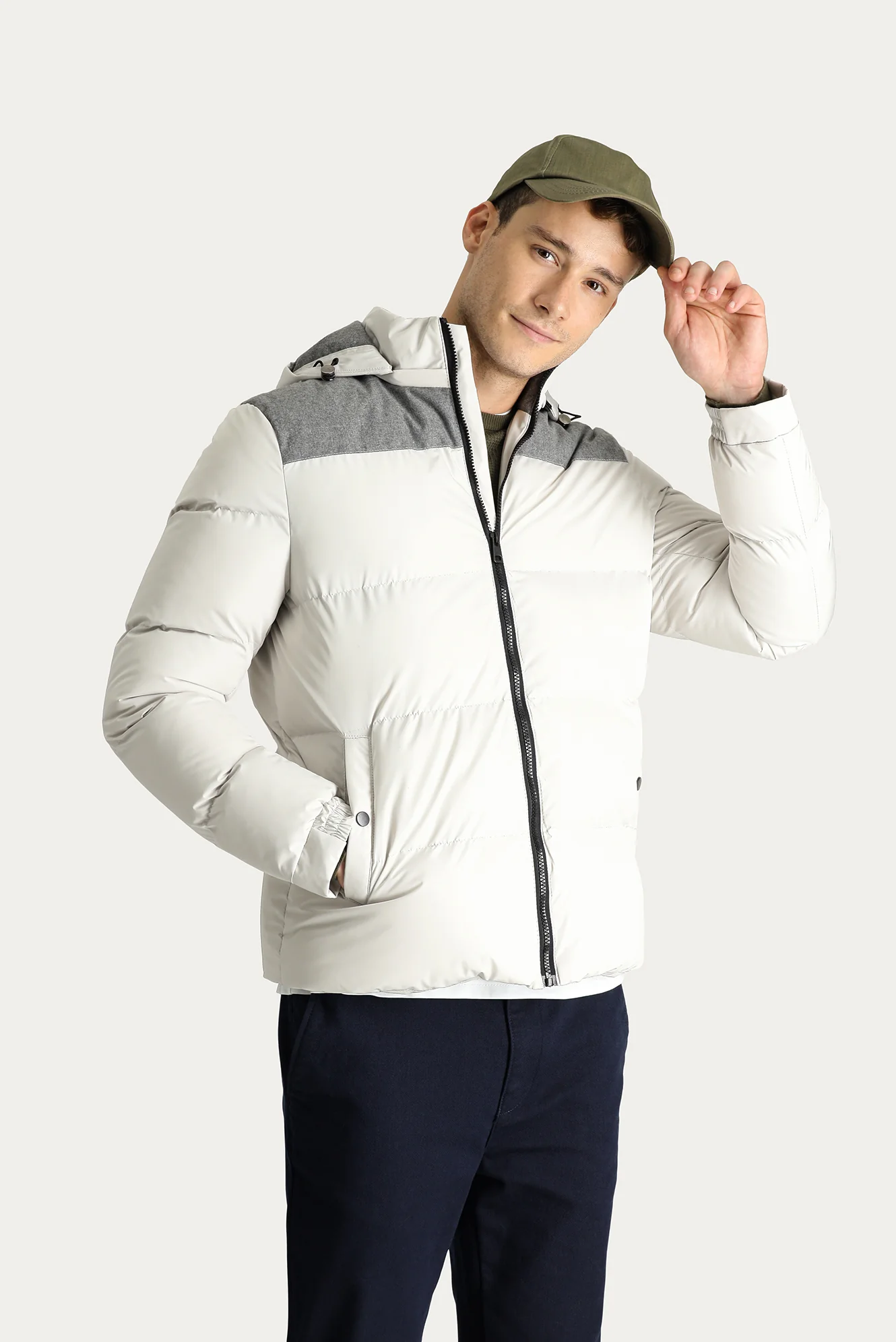 Taş Slim Fit Dar Kesim Kapüşonlu Spor Mont - Image 4