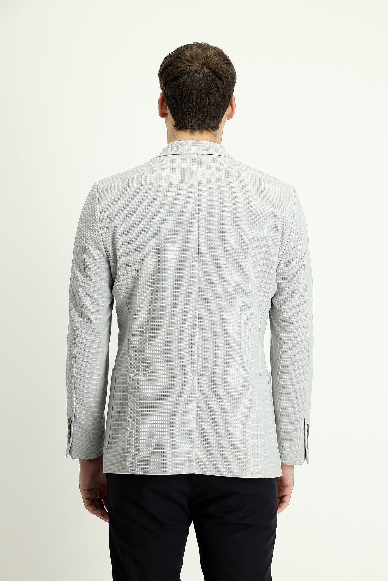 Taş 7 Drop Slim Fit Dar Kesim Klasik Kareli Ceket - Image 3