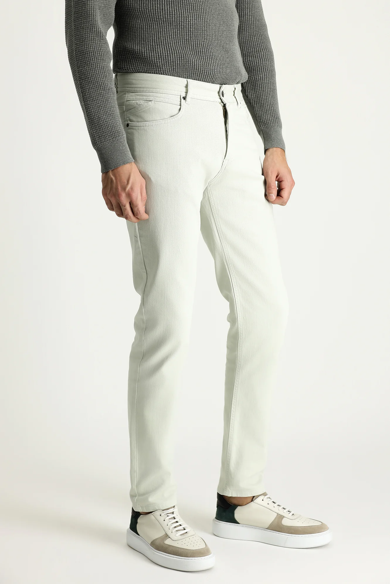Taş Slim Fit Dar Kesim Likralı Kanvas / Chino Pantolon - Image 3