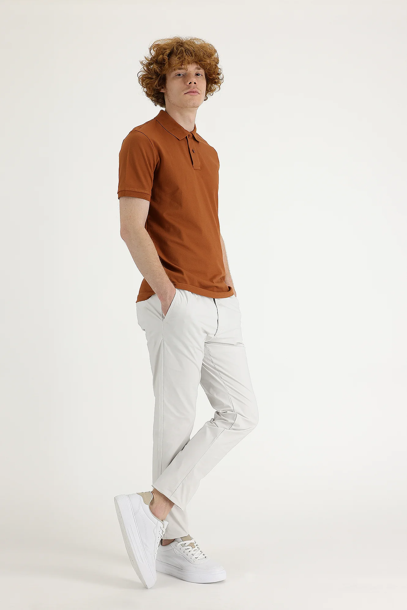 Taş Slim Fit Dar Kesim Likralı Kanvas / Chino Pantolon