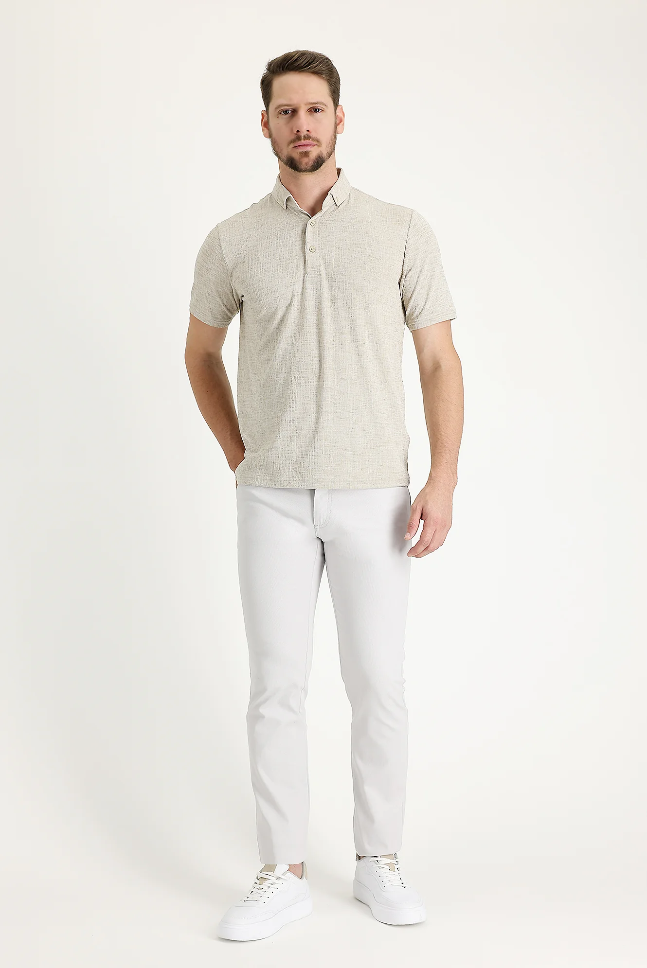 Taş Slim Fit Dar Kesim Likralı Kanvas / Chino Pantolon