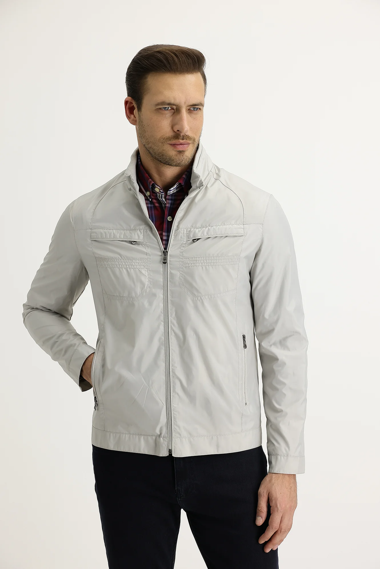 Taş Slim Fit Dar Kesim Mevsimlik Spor Mont - Image 2