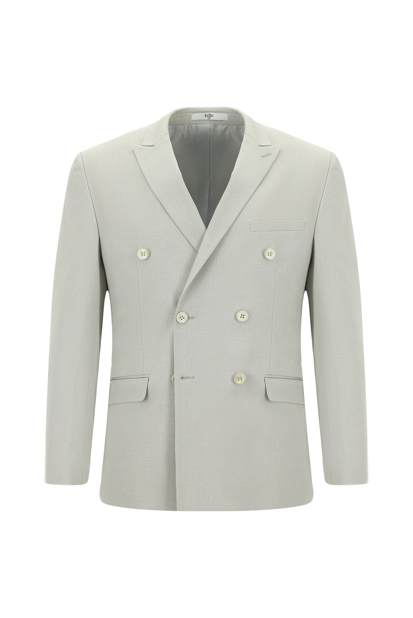 Taş 7 Drop Slim Fit Dar Kesim Pamuklu Lyocell Kruvaze Takım Elbise - Image 2