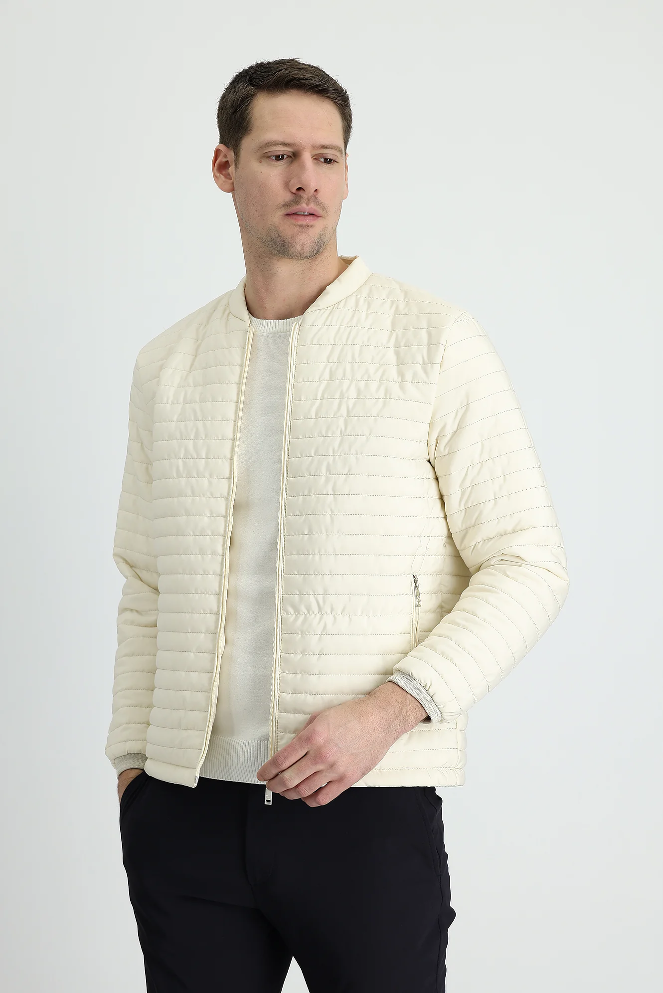 Taş Slim Fit Dar Kesim Ribanalı Spor Mont - Image 2