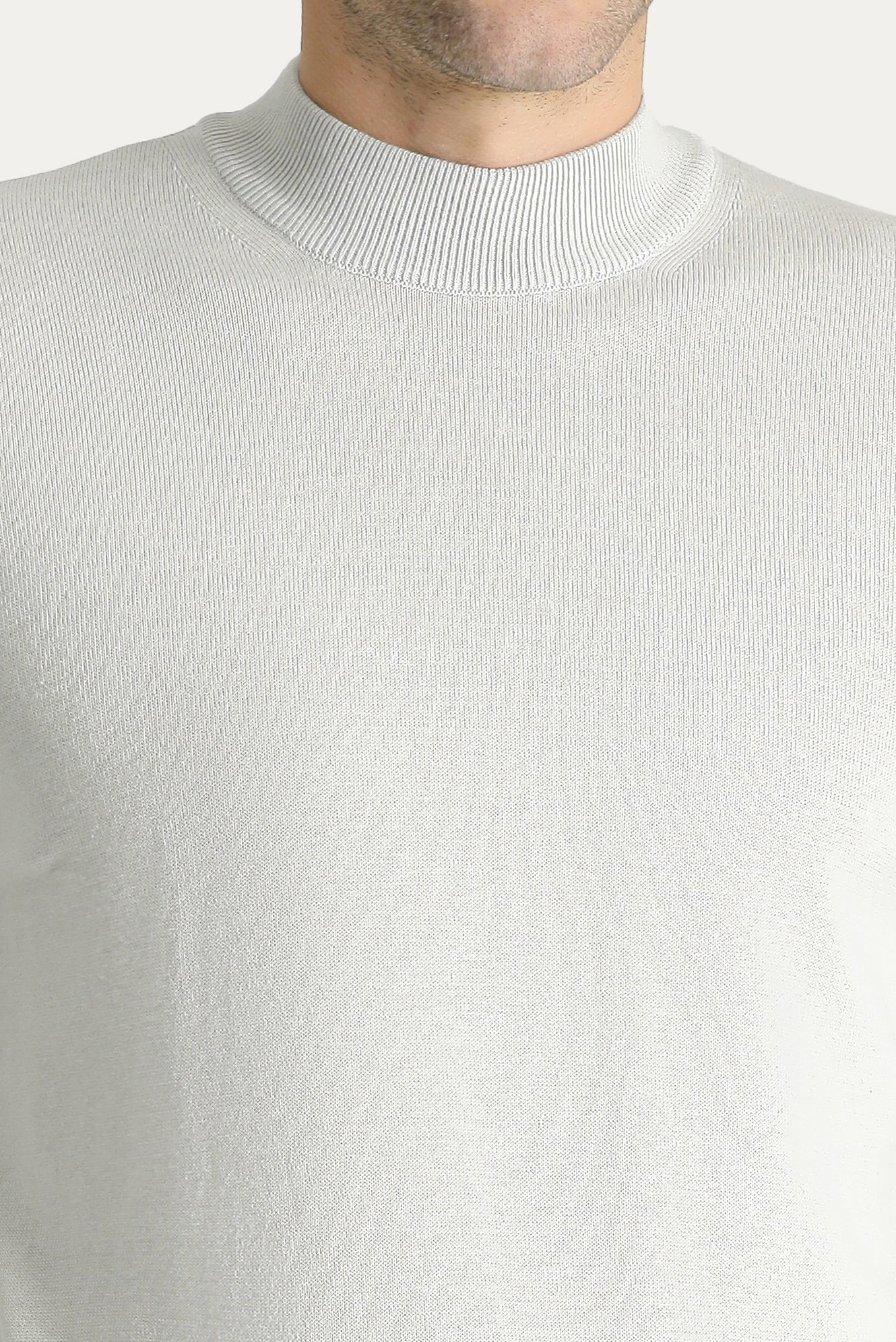 Taş Yarım Balıkçı Yaka Slim Fit Dar Kesim Pamuklu Triko Kazak - Image 5