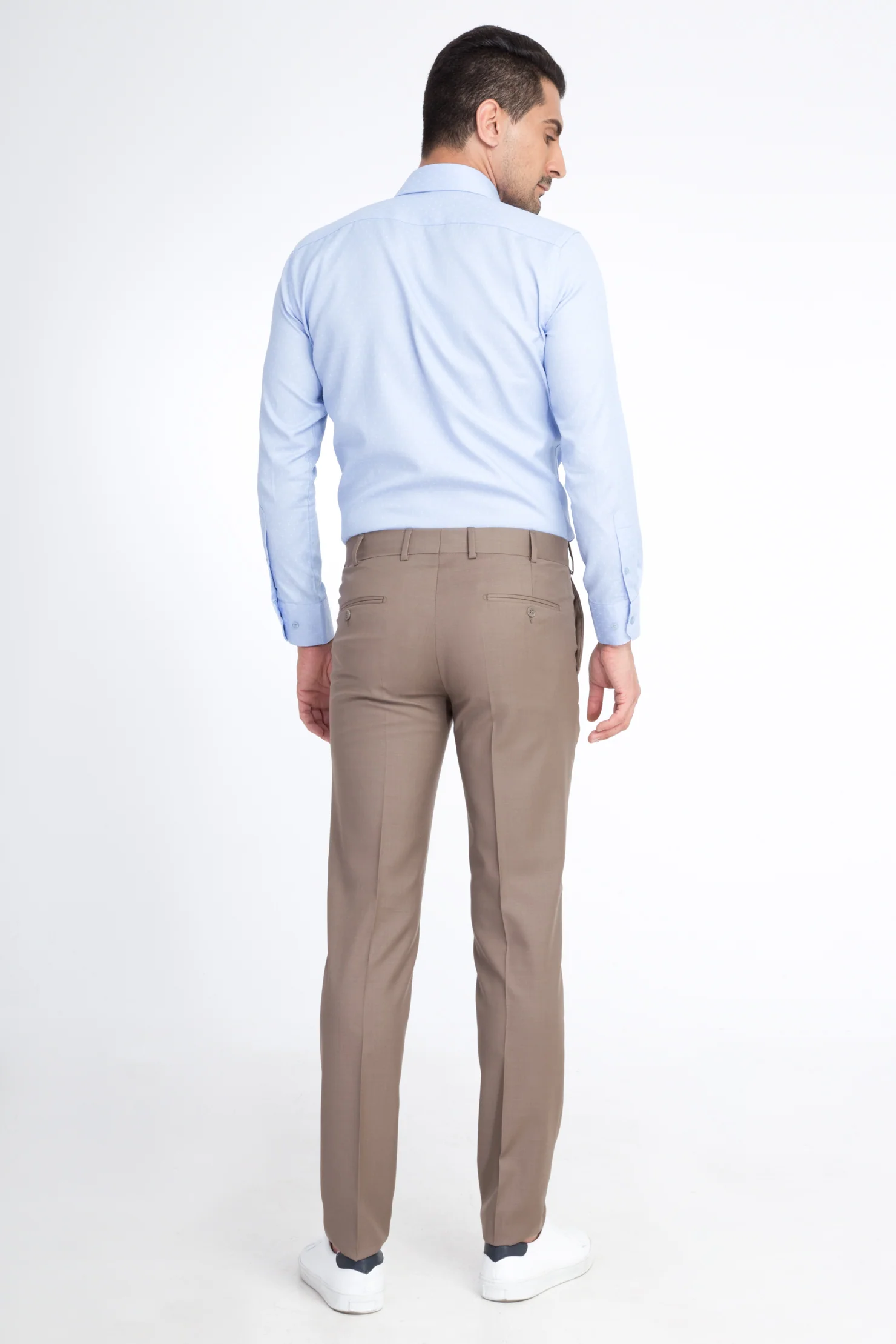 Toprak 7 Drop Slim Fit Dar Kesim Yünlü Klasik Kumaş Pantolon - Image 3