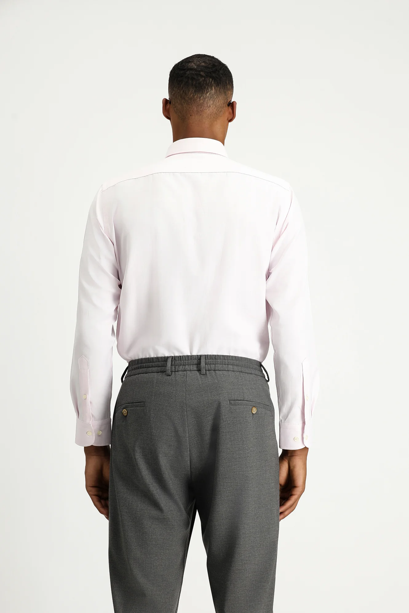 Toz Pembe Uzun Kol Regular Fit Oxford Pamuklu Kolay Ütülenebilir Gömlek - Image 4