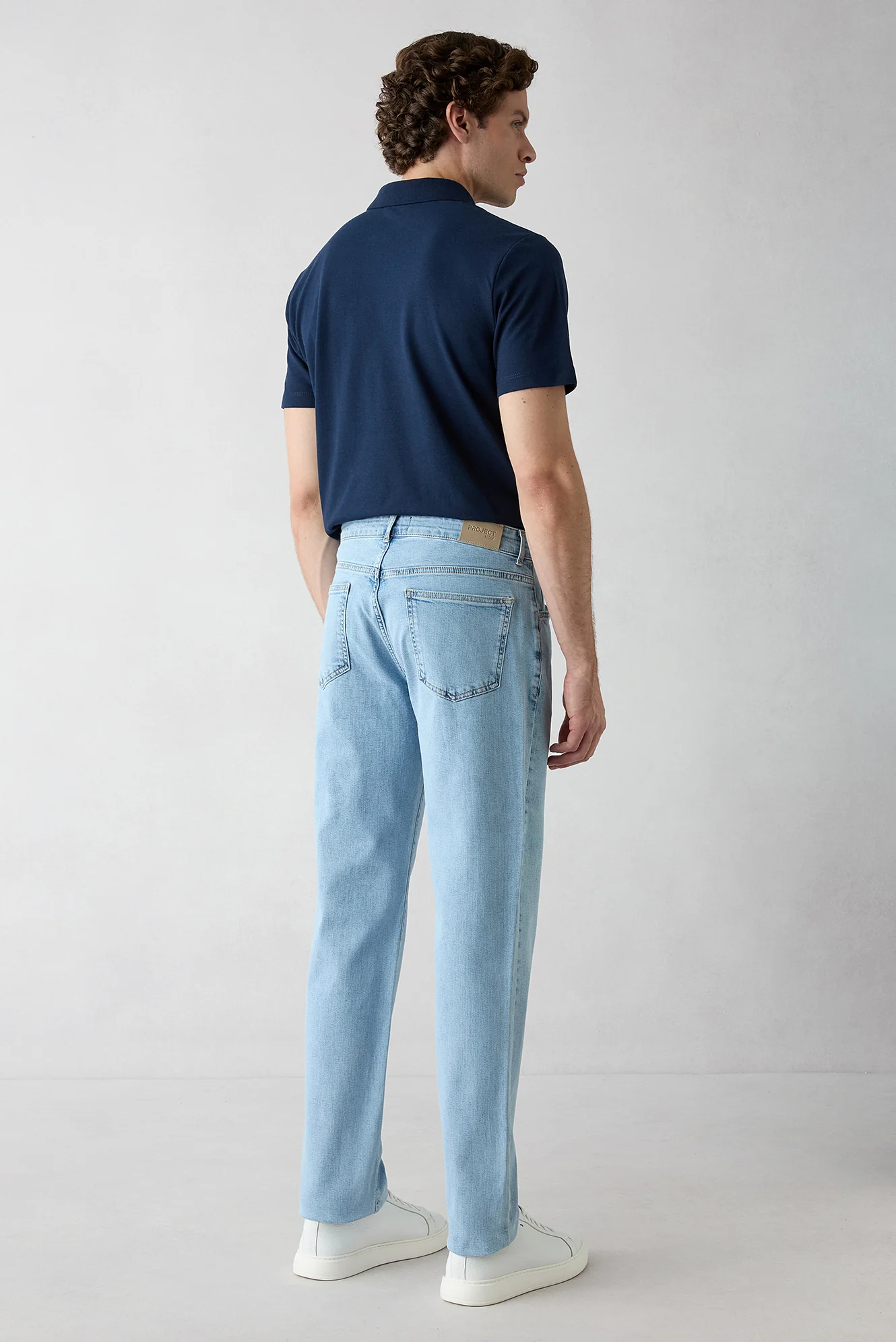 Uçuk Mavi Regular Fit Standart Kesim 5 Cep Pamuklu Denim Pantolon - Image 4