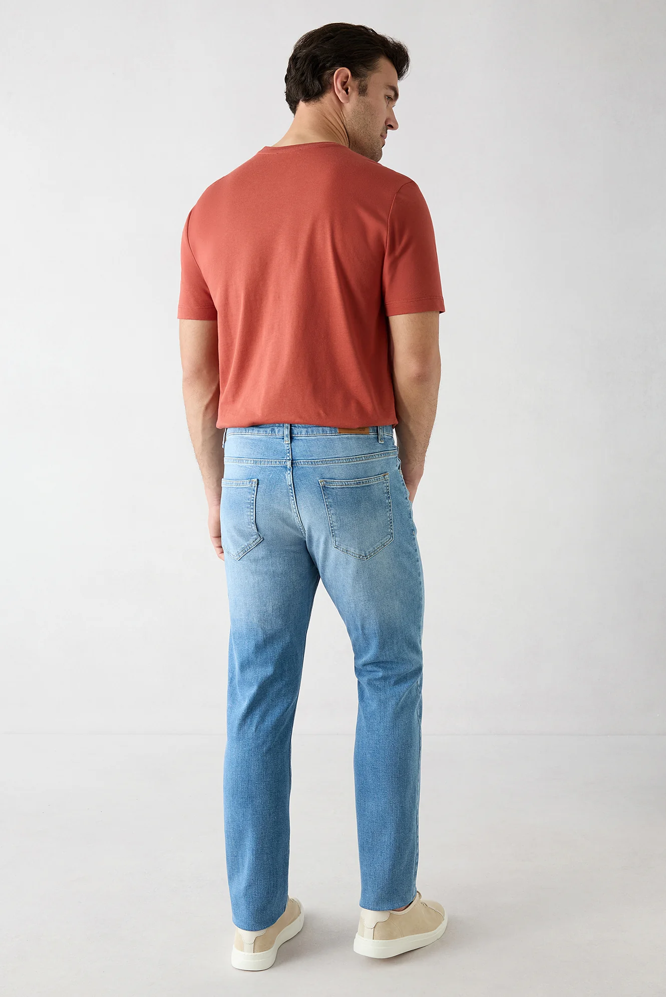 Uçuk Mavi Slim Fit Dar Kesim 5 Cep Pamuklu Likralı Denim Pantolon - Image 4