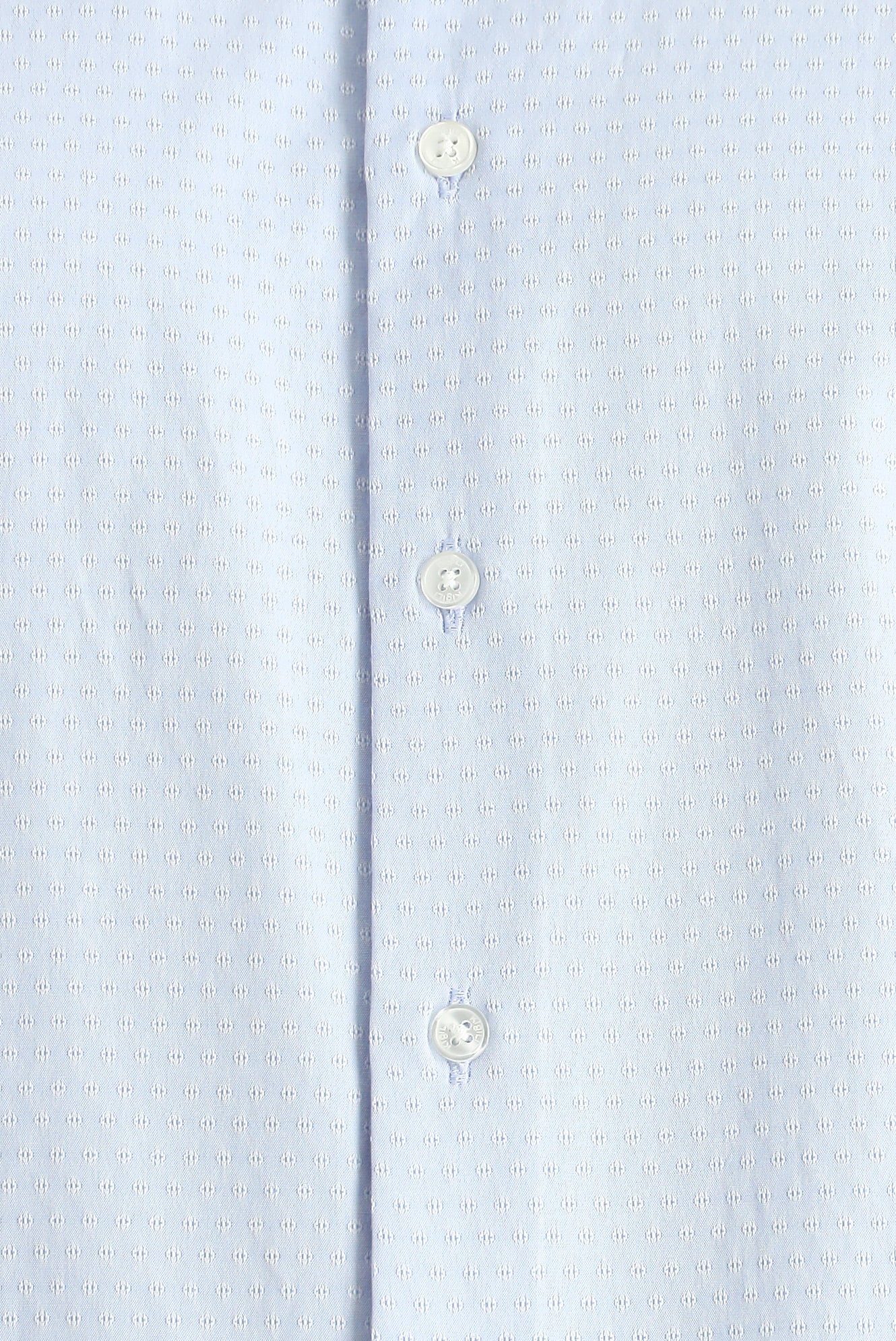Uçuk Mavi Uzun Kol Slim Fit Dar Kesim Klasik Desenli Pamuklu Gömlek - Image 5