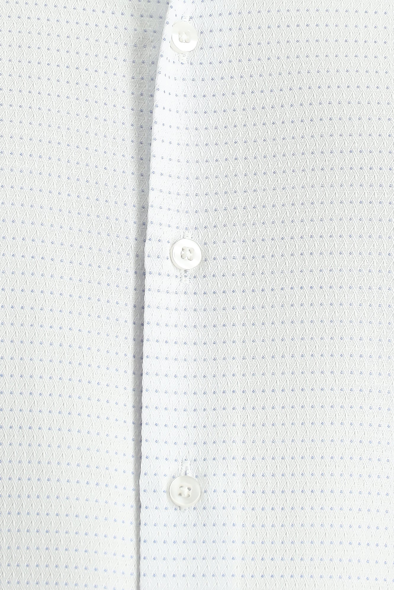 Uçuk Mavi Uzun Kol Slim Fit Dar Kesim Klasik Desenli Pamuklu Kolay Ütülenebilir Gömlek - Image 5