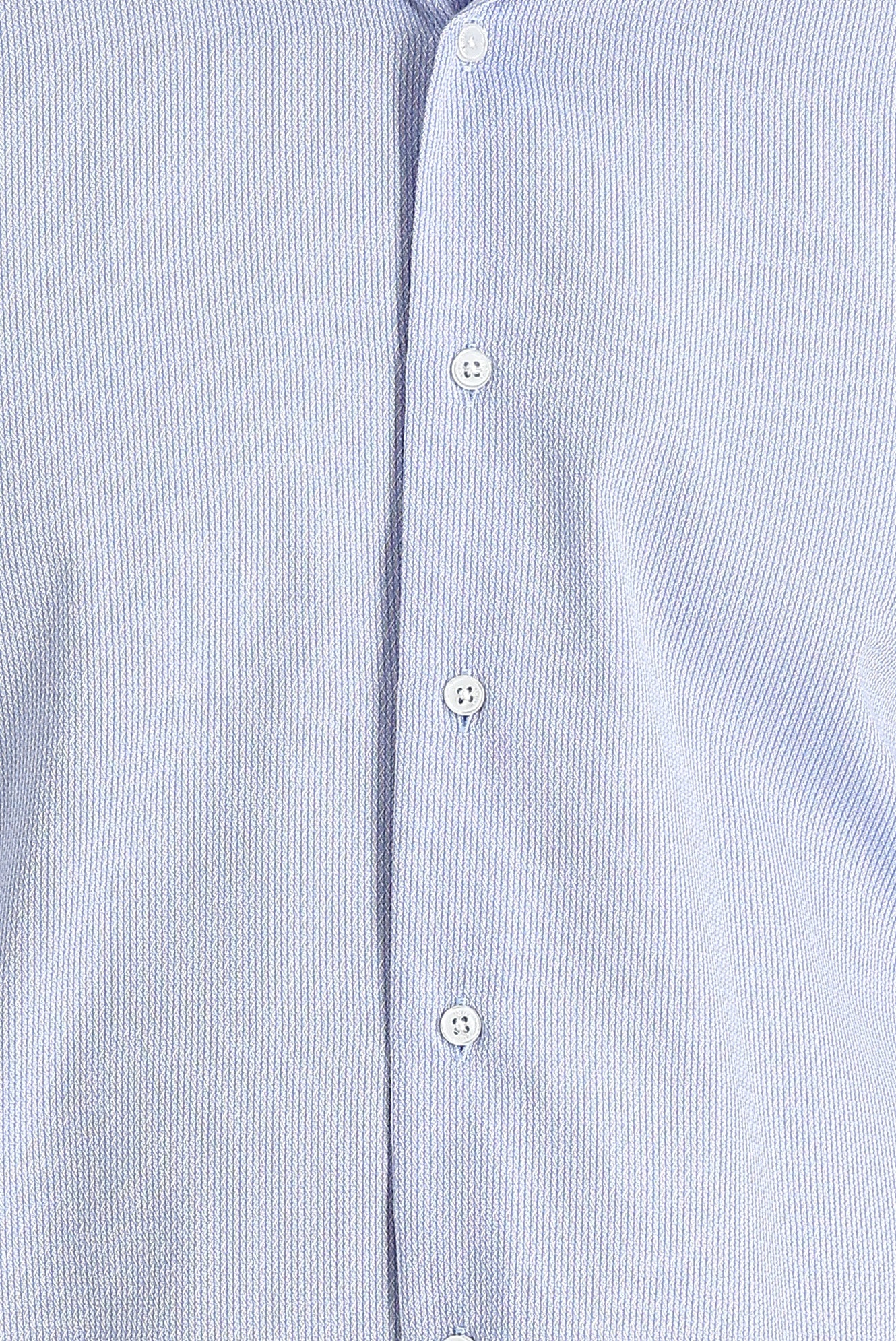 Uçuk Mavi Uzun Kol Slim Fit Dar Kesim Klasik Desenli Pamuklu Kolay Ütülenebilir Gömlek - Image 4