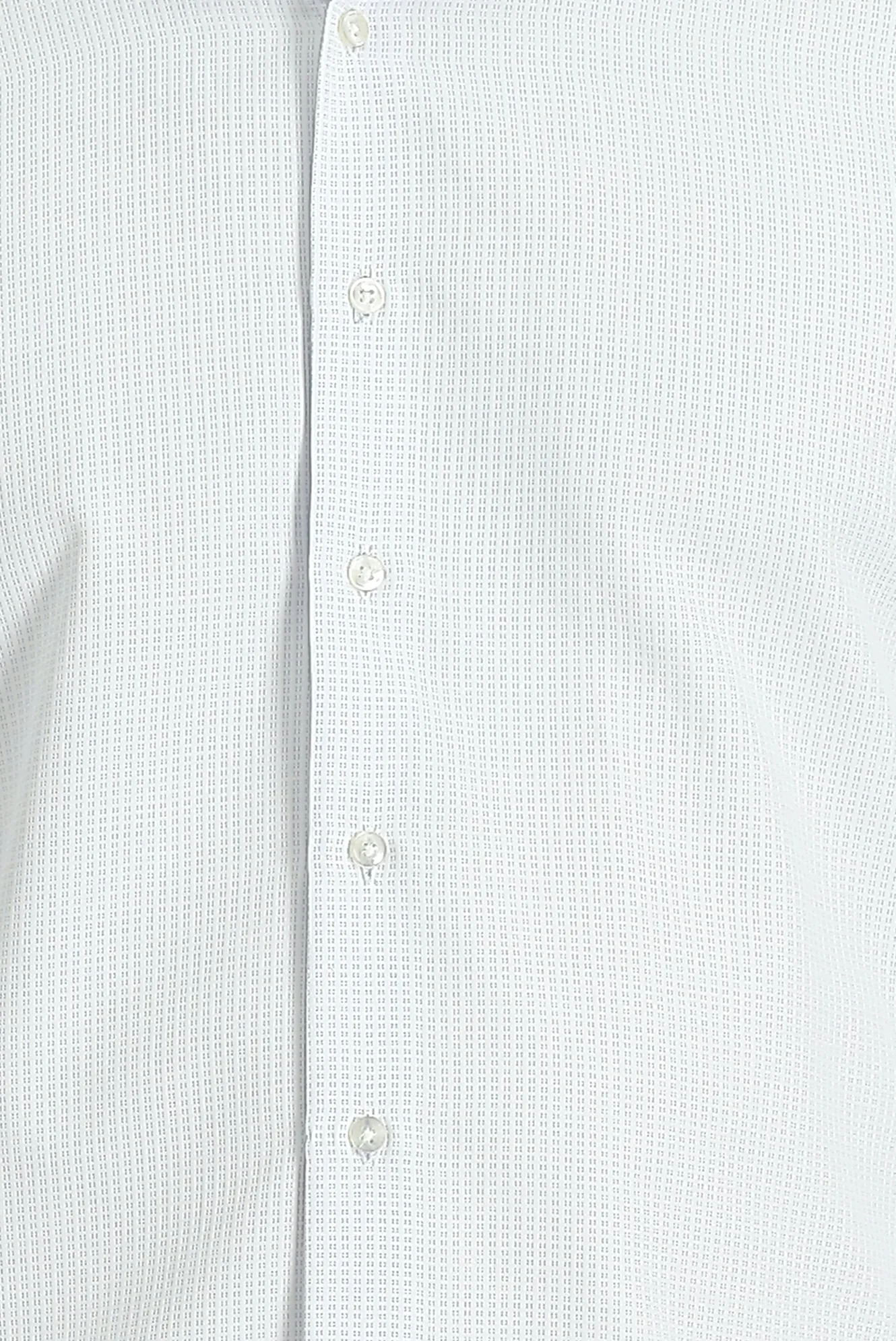 Uçuk Mavi Uzun Kol Slim Fit Dar Kesim Klasik Pamuklu Kolay Ütülenebilir Gömlek - Image 3