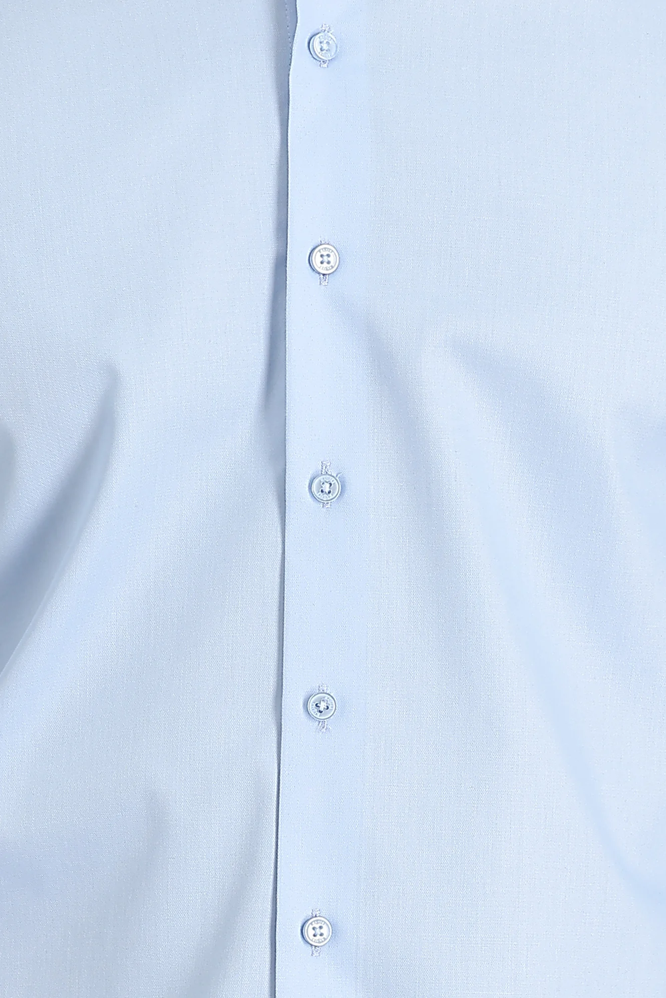 Uçuk Mavi Uzun Kol Slim Fit Dar Kesim Non Iron Klasik Pamuklu Gömlek - Image 3