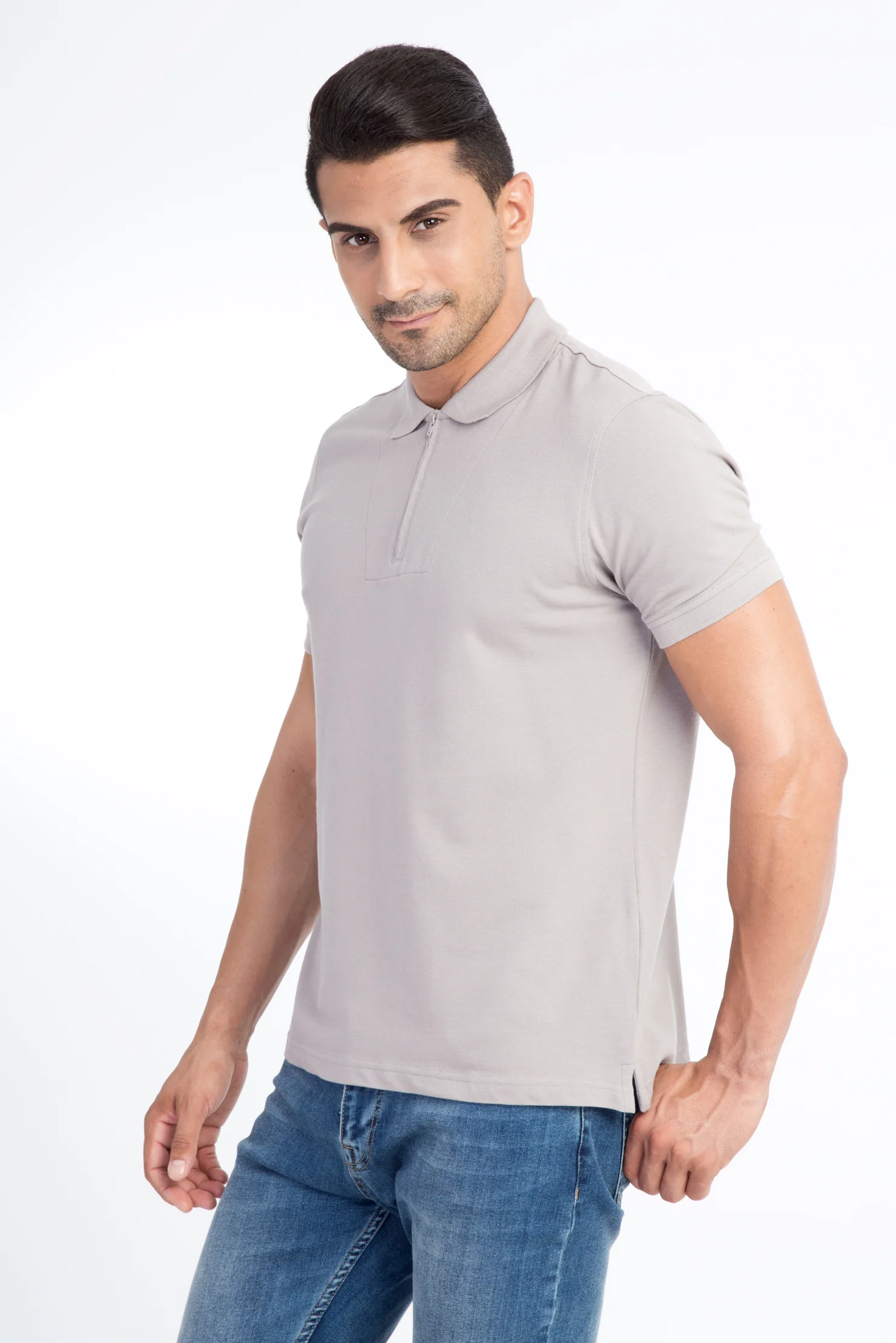 Vizon Polo Yaka Regular Fit Pamuk Tişört - Image 2