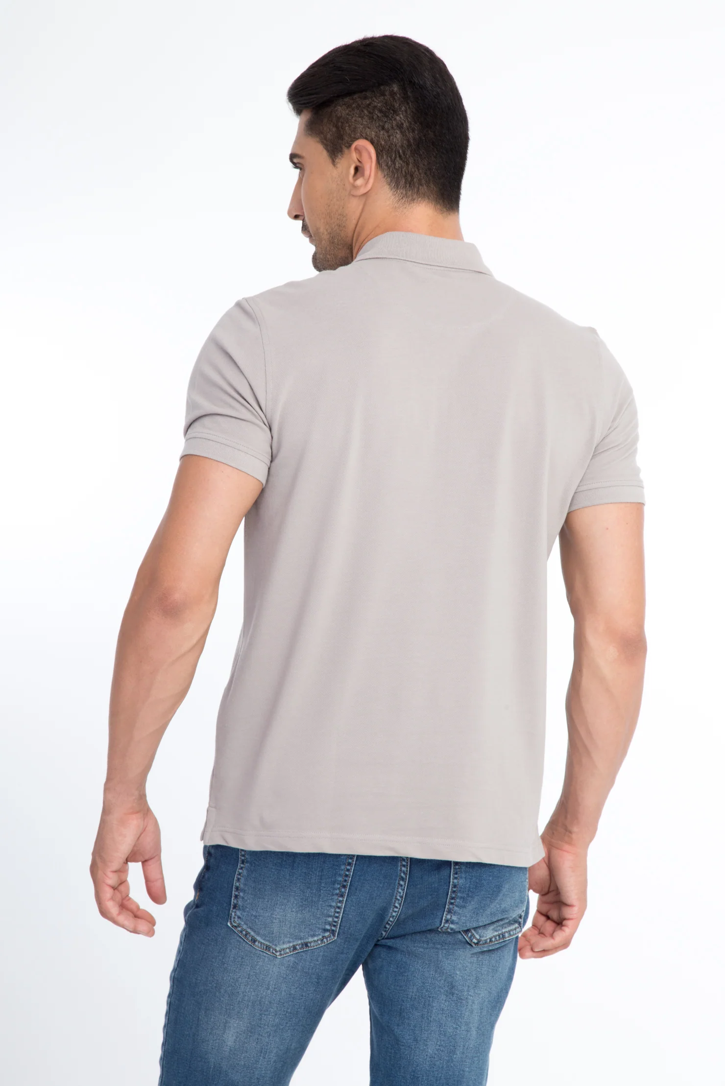 Vizon Polo Yaka Regular Fit Pamuk Tişört - Image 3