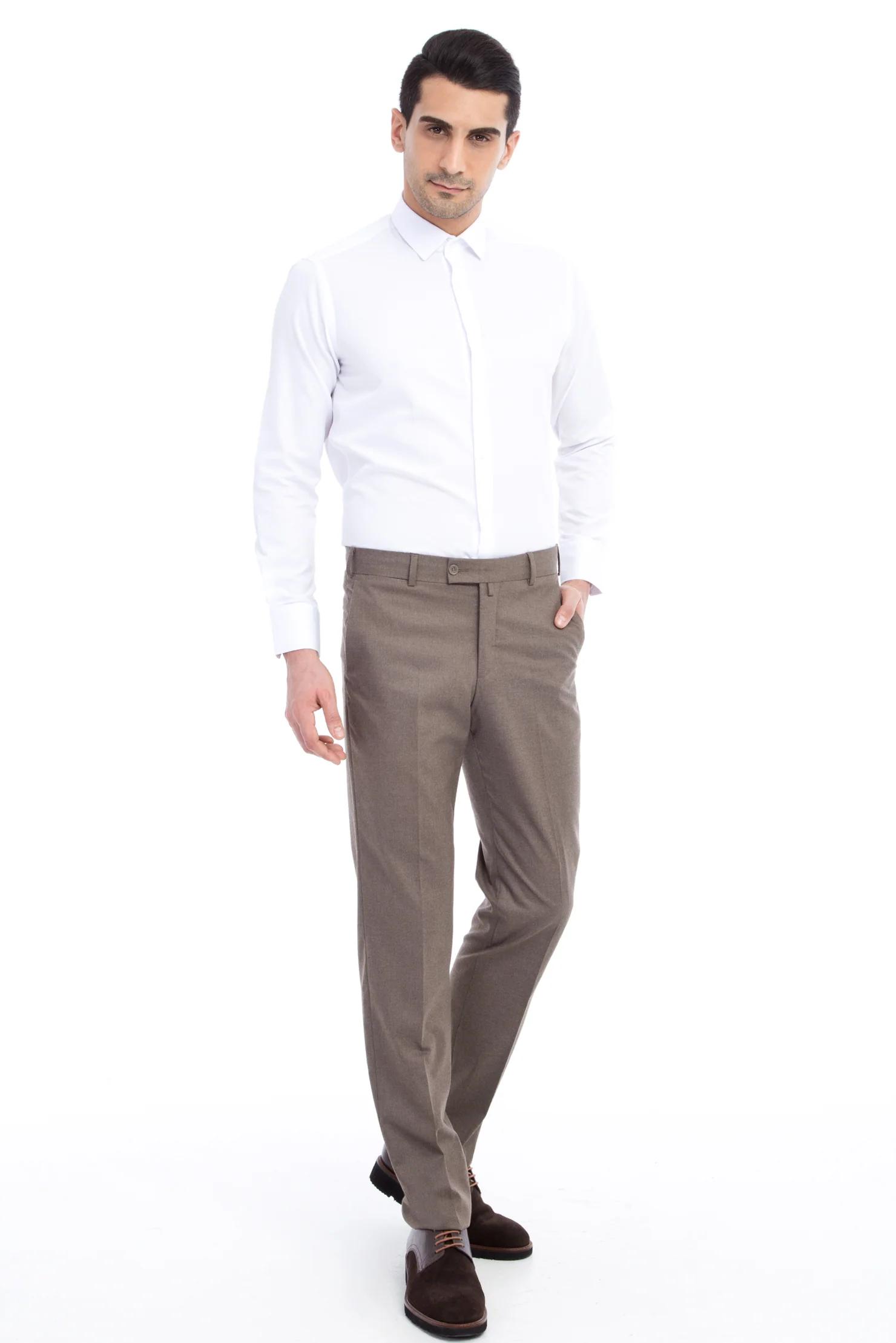 Vizon 6 Drop Regular Fit Standart Kesim Likralı Klasik Kumaş Pantolon