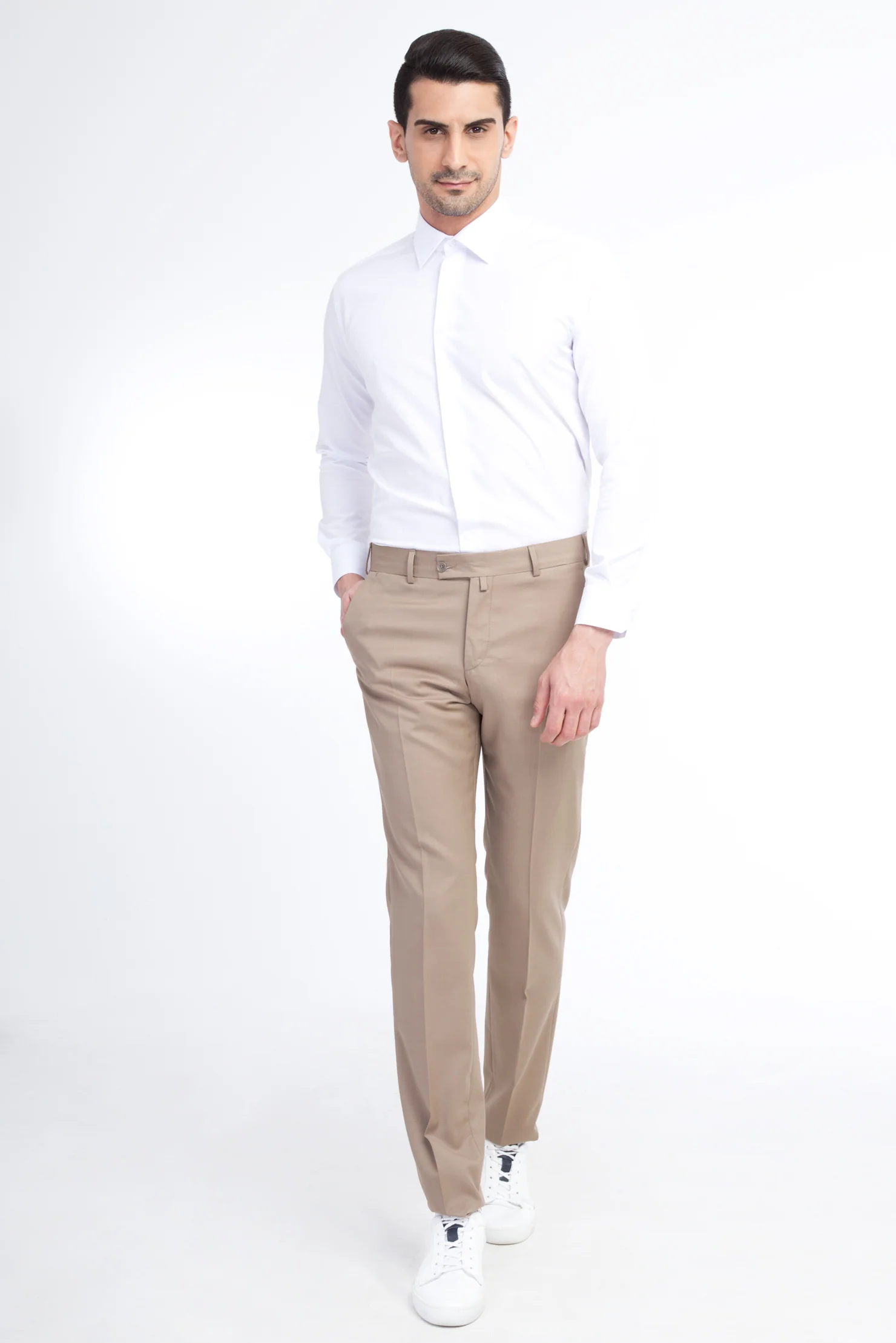 Vizon 6 Drop Regular Fit Standart Kesim Yünlü Klasik Kumaş Pantolon - Image 2